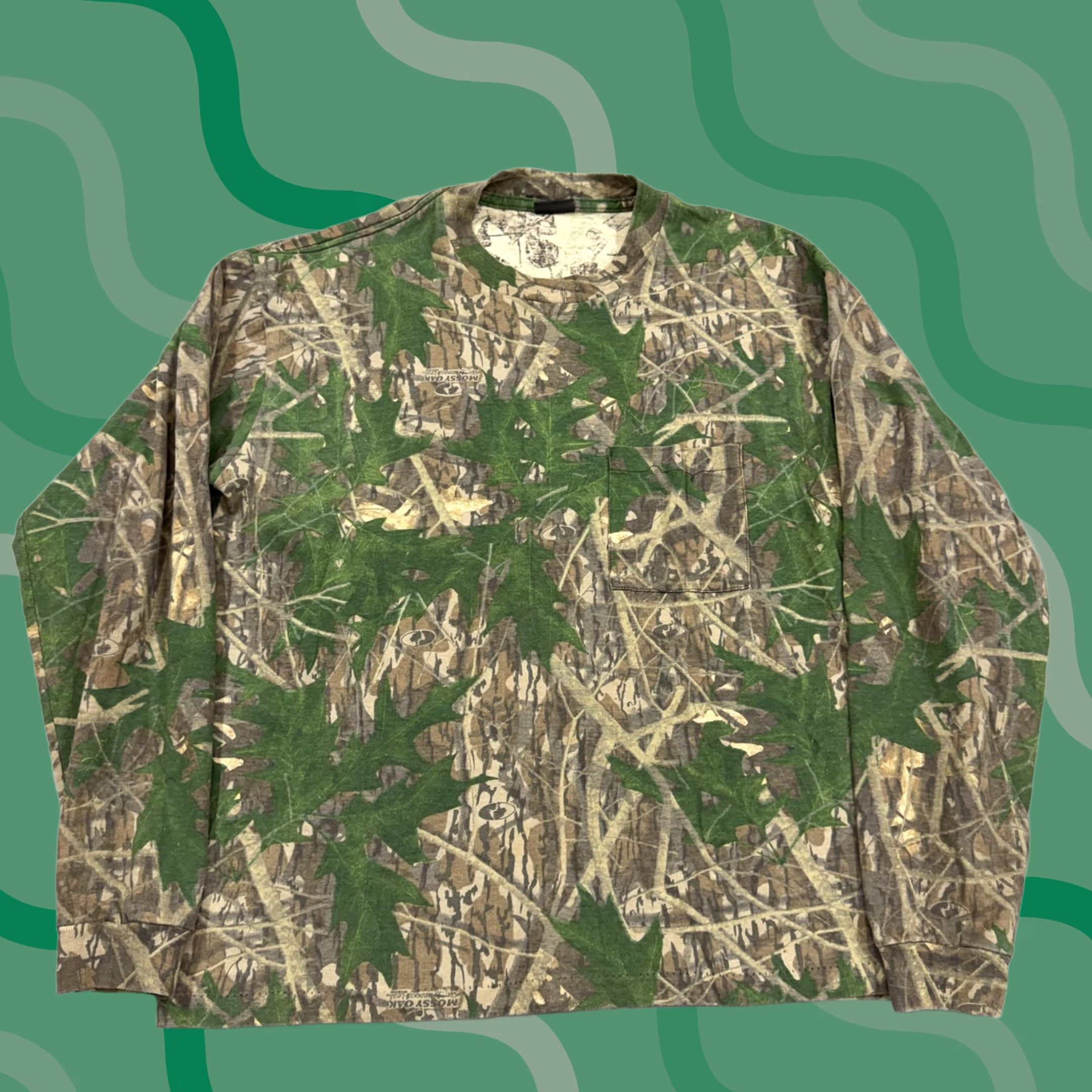 Vintage Mossy Oak shirt Mens XL Shadow Leaf camo camouflage hunting 90s USA Shirt Mens XL Mossy Oak Shadow Leaf camo hunting USA Size US L / EU 52-54 / 3 - 1 Thumbnail