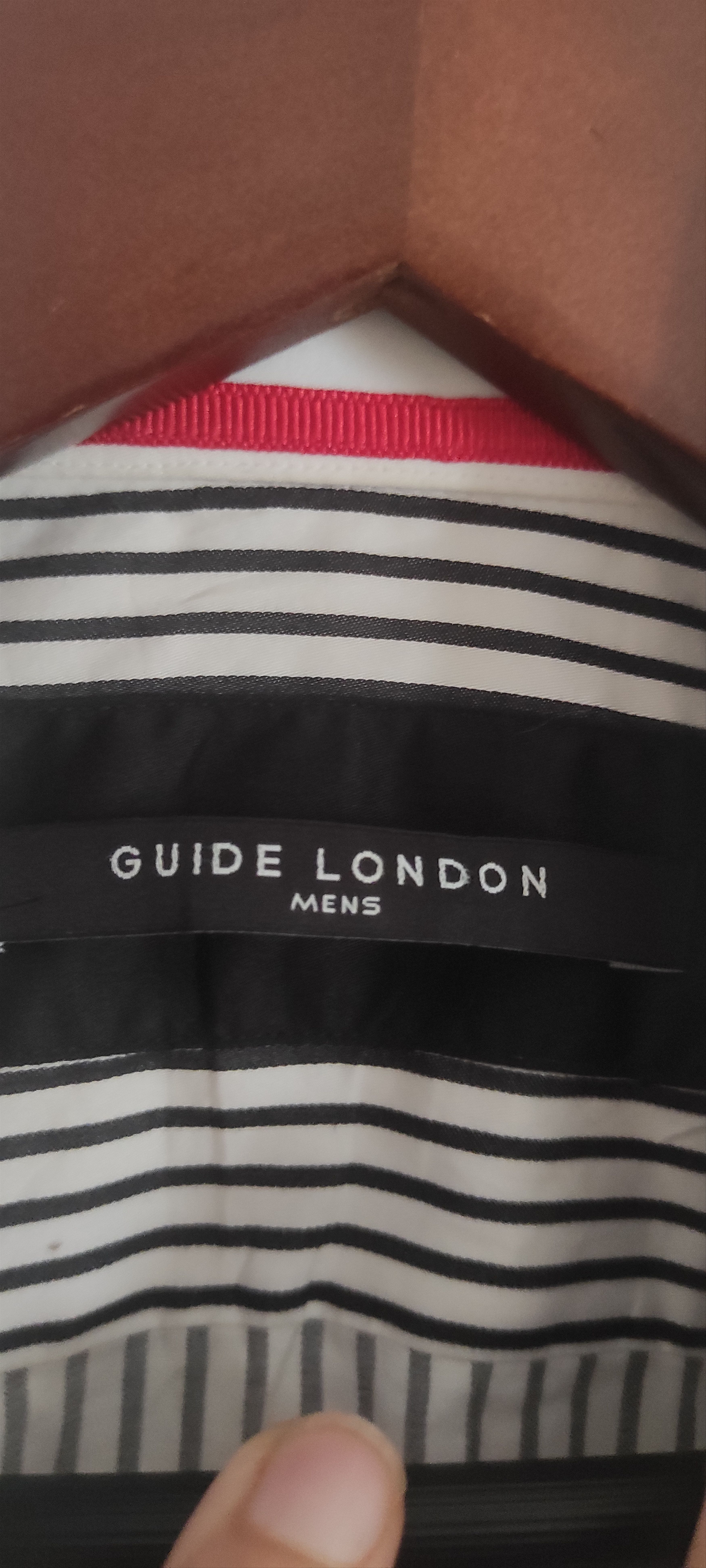 Other Guide London Men's Double Collar Shirt Black White Size US L / EU 52-54 / 3 - 9 Thumbnail