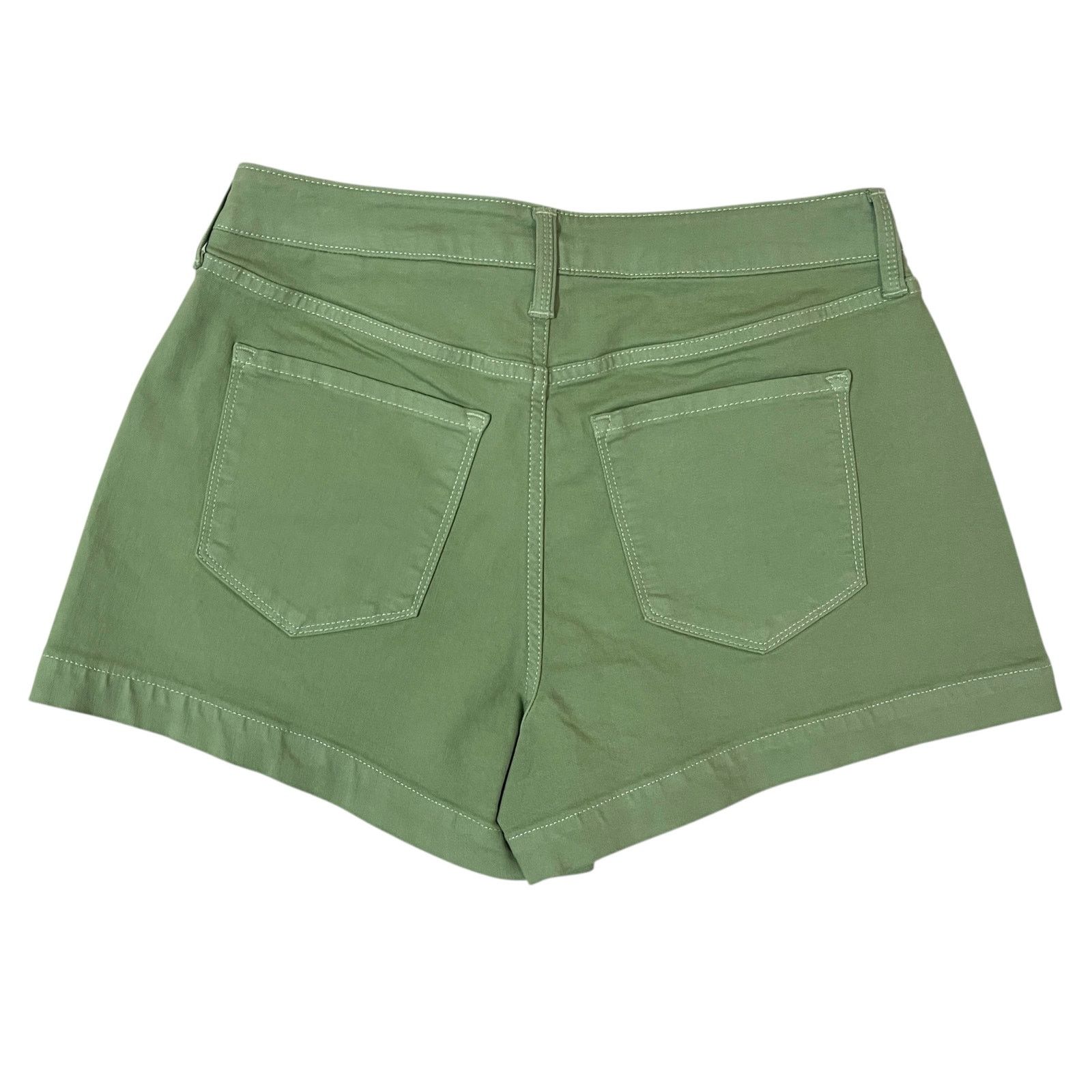 Other Light Green Lycra Stretchy 5 Pocket Mid Rise Shorts Size 28" / US 6 / IT 42 - 2 Thumbnail