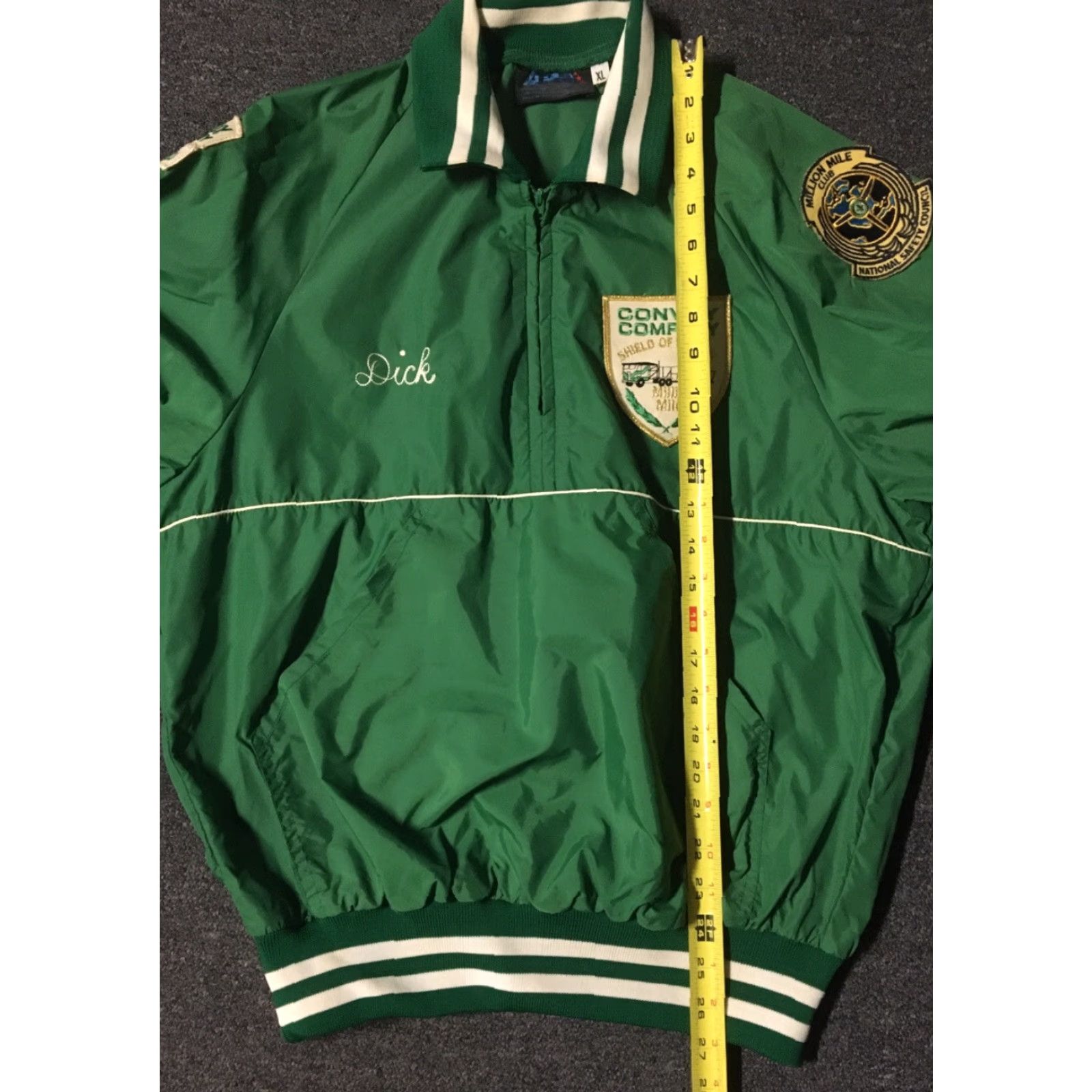 Vintage VINTAGE Dick Million Miler Safety Chain Stitch Trucker Jacket 1/4 Zip Green M USA Men Jacket Grunge 70s 80s 90s Biker Streetwear Size US M / EU 48-50 / 2 - 6 Thumbnail