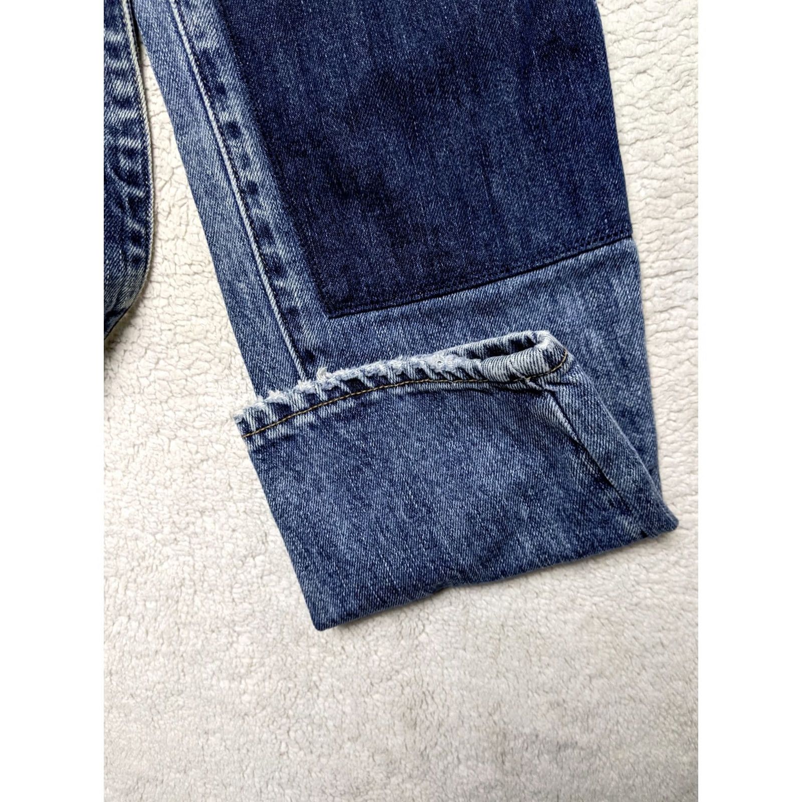 Lucky Brand Lucky Brand Sienna Slim Boyfriend Womens 0 Jeans Blue Patches Button Fly Belt Denim Size 25" / US 0 / IT 36 - 2 Thumbnail
