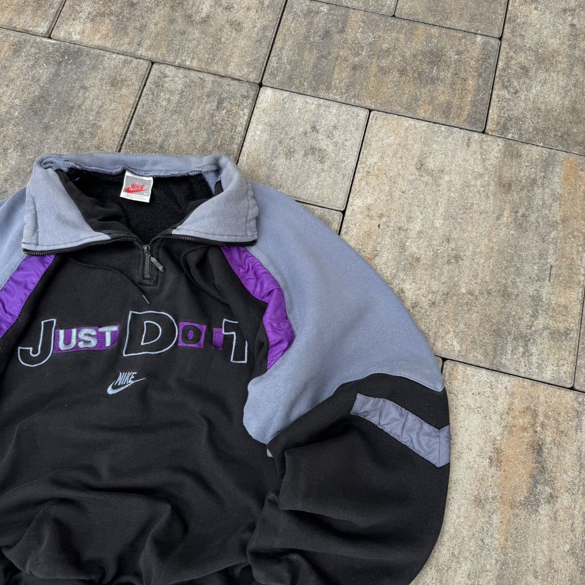 Nike Rare Vintage 90’s Nike JUST DO IT Half Zip Hoodie Y2K logo Size US M / EU 48-50 / 2 - 5 Thumbnail