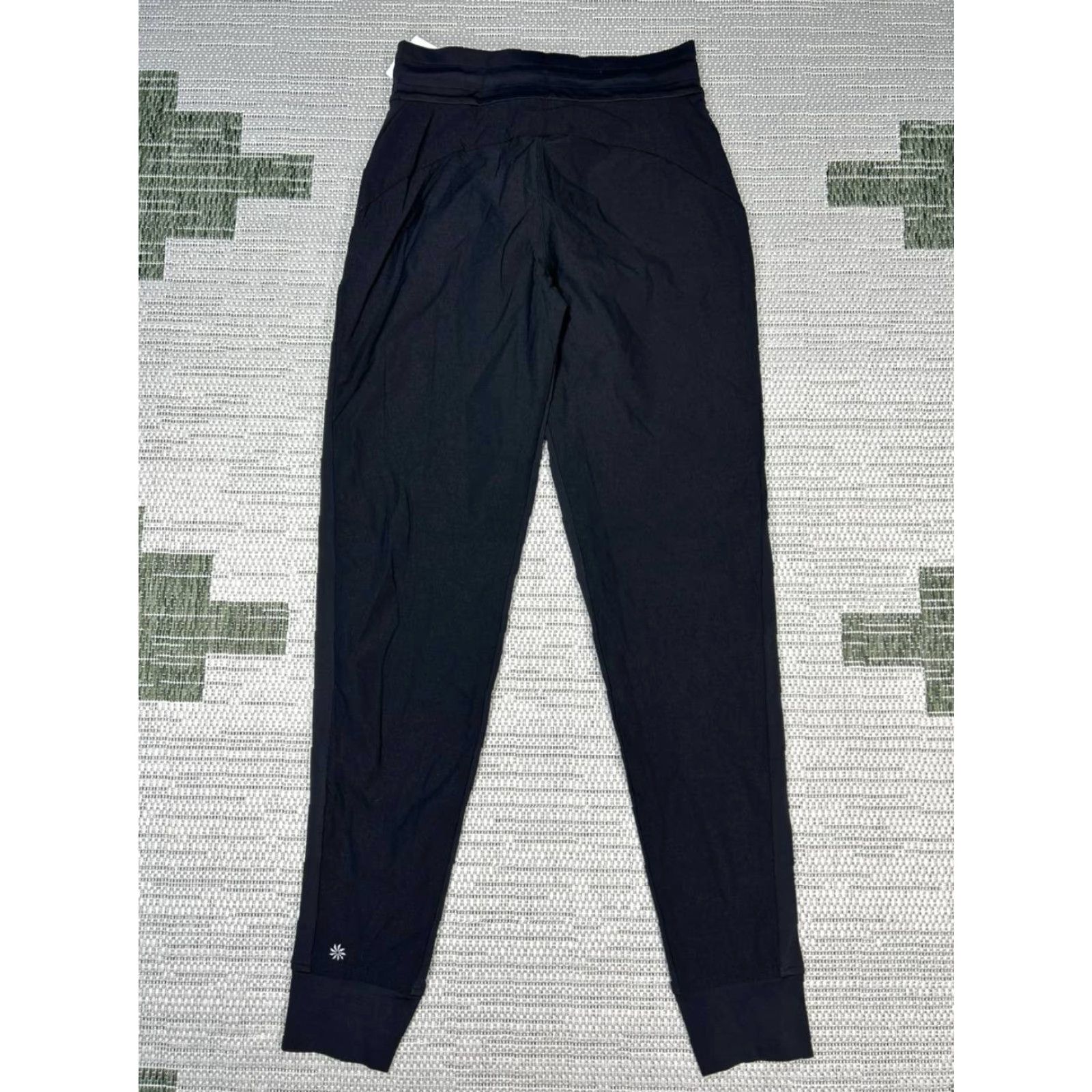 Athleta Athleta Headlands Hybrid Trek Jogger Pants Womens 2 Black Logo Tapered Leg New Size 26" / US 2 / IT 38 - 2 Thumbnail