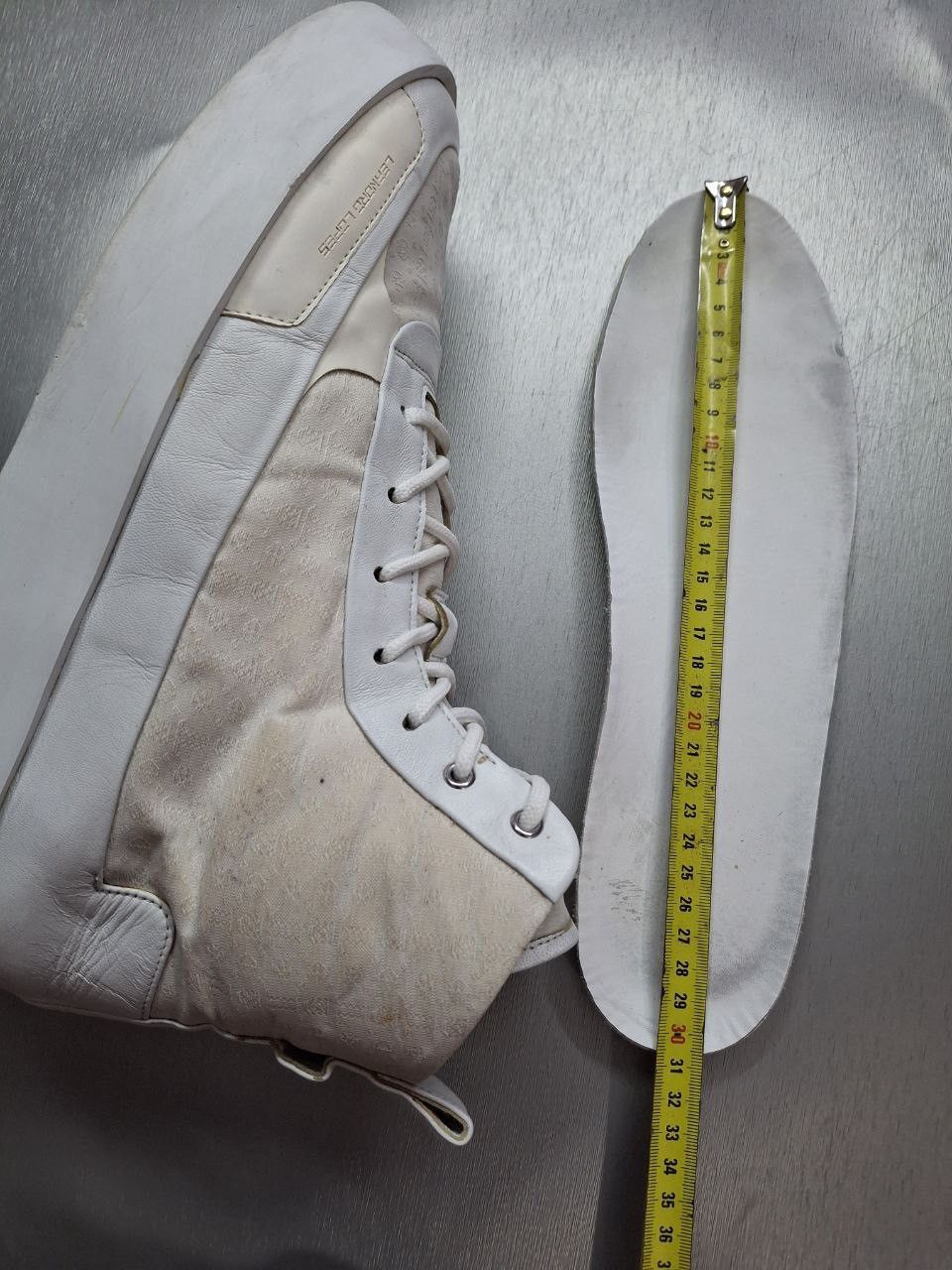 Handmade Leandro Lopes Mid Top Handmade Leather Sneakers Size US 11.5 / EU 44-45 - 18 Thumbnail