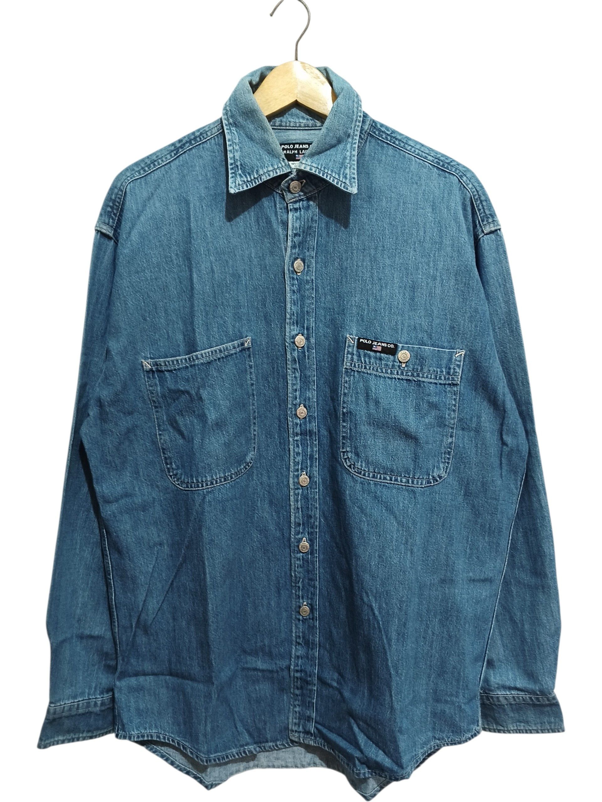 Ralph Lauren 💥Vintage Polo Jeans Co Ralph Lauren Denim Work Shirt Size US M / EU 48-50 / 2 - 1 Thumbnail