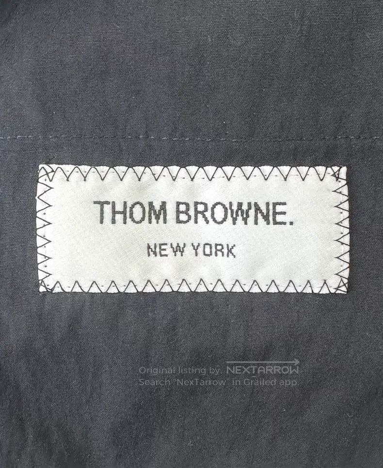 Thom Browne Thom Browne Dark Blue Color-Striped Long-Sleeve Logo Jacke Size US XS / EU 42 / 0 - 5 Thumbnail