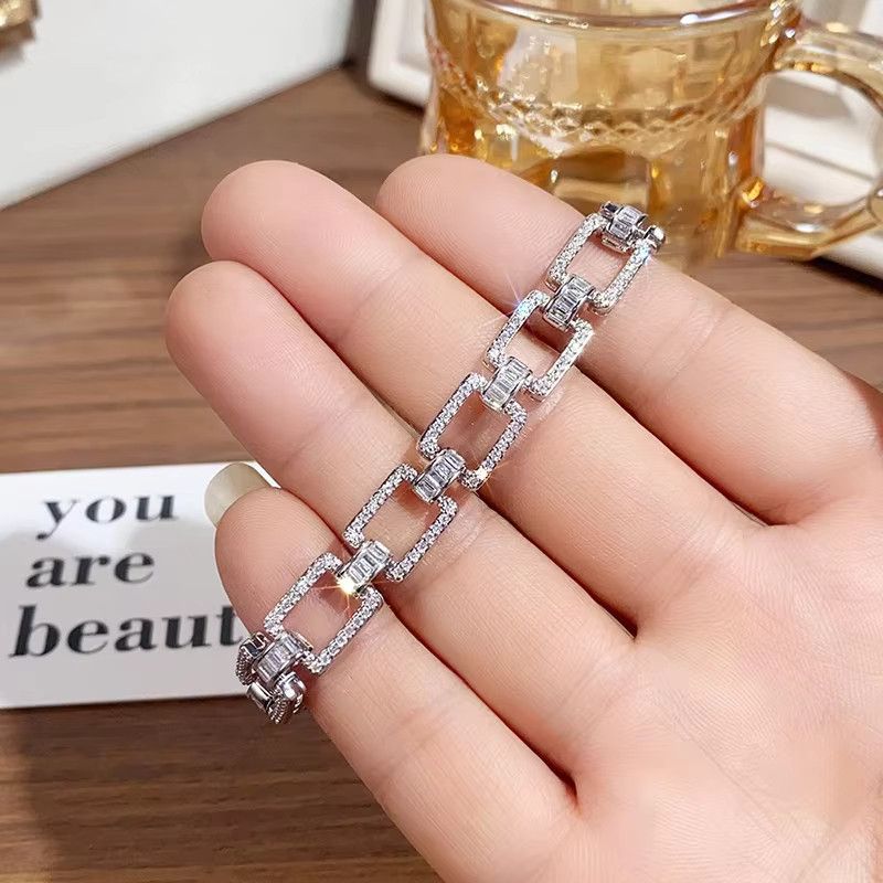Jewelry Sparkling Cuban Chain Bracelet Size ONE SIZE - 5 Thumbnail