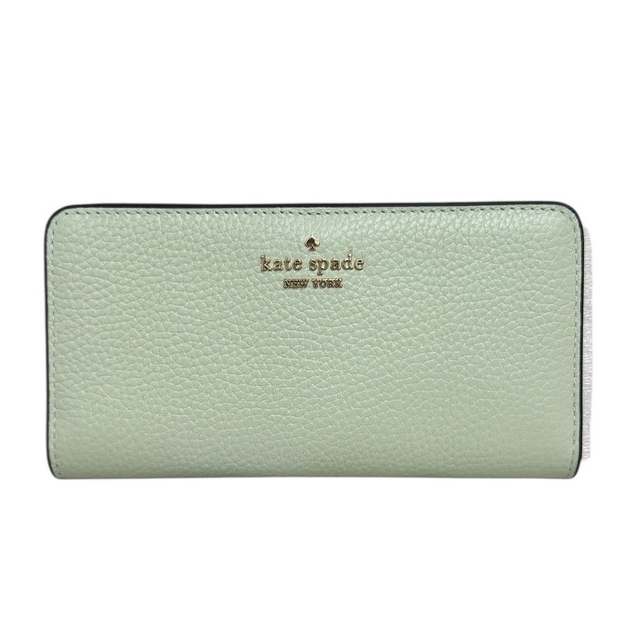 Kate Spade Kate Spade Dumpling Pebbled Leather Wallet Light Olive Size ONE SIZE - 1 Thumbnail