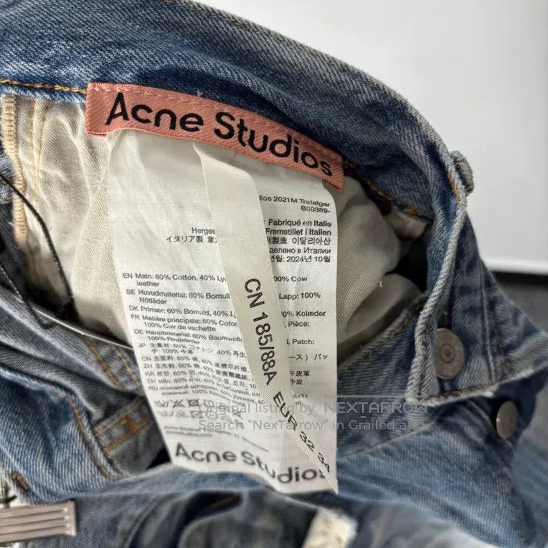 Acne Studios Acne Studios Washed Blue Splatter-Painted Denim Pants Size US 32 / EU 48 - 3 Thumbnail