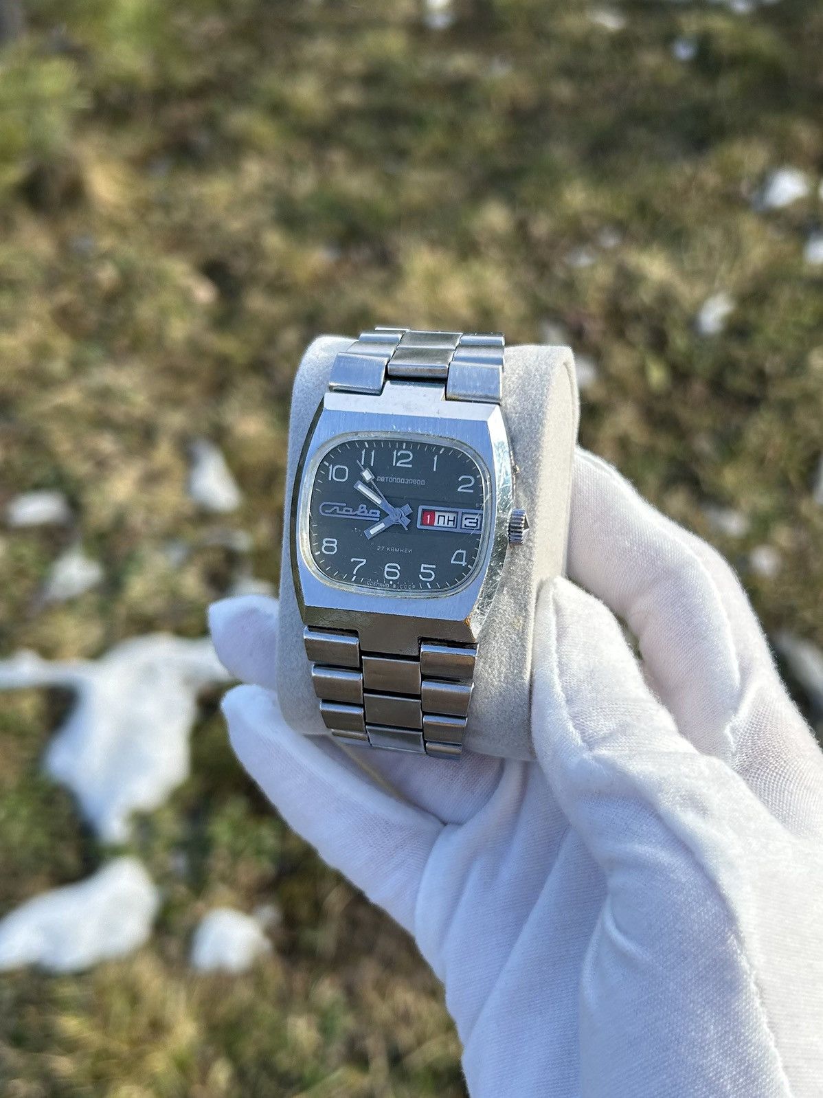 Vintage Vintage Slava Watch USSR Soviet Automatic Massive 1980s Size ONE SIZE - 4 Thumbnail