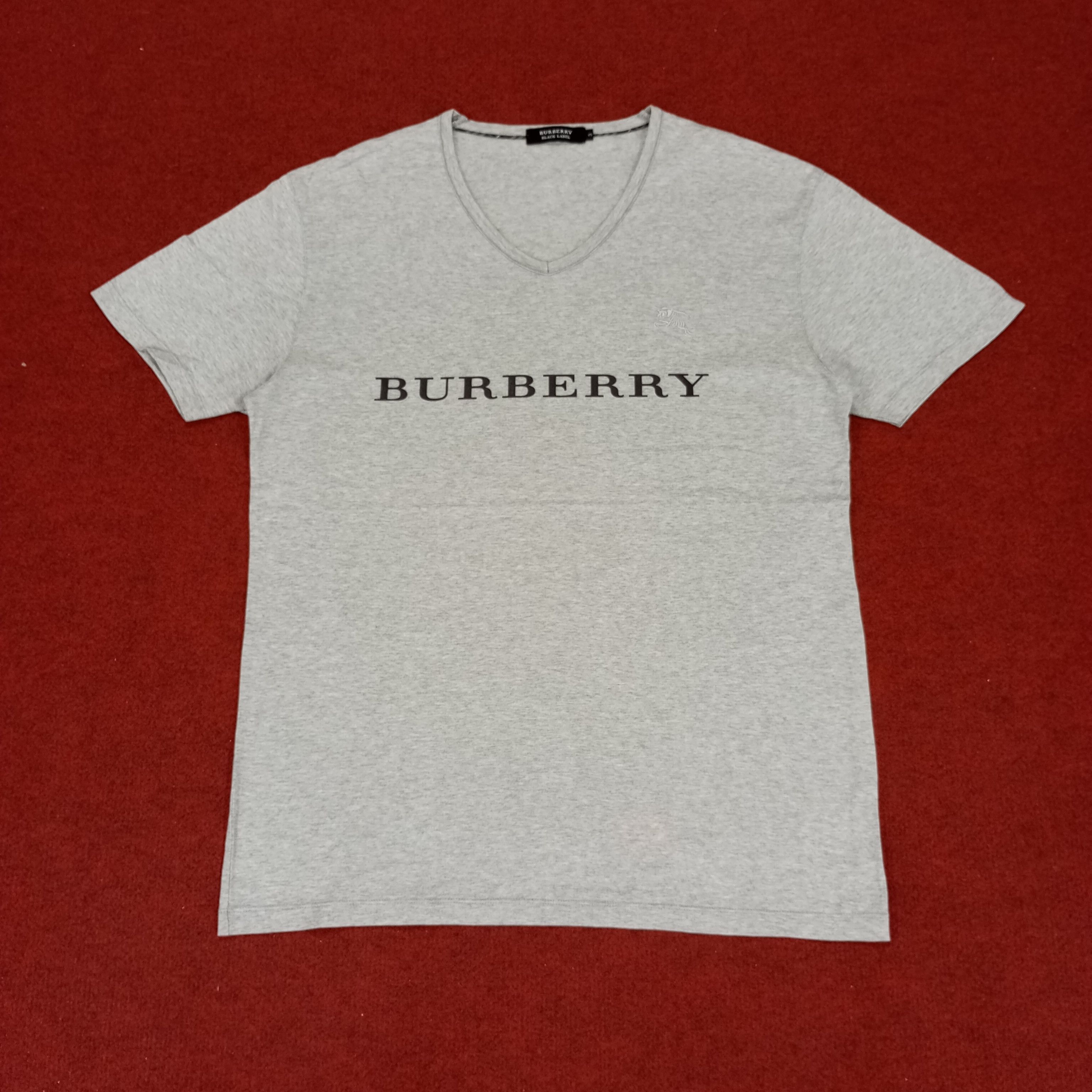 Burberry × Vintage Burberry Black Label Center Design Custom Tshirt Size US M / EU 48-50 / 2 - 1 Thumbnail