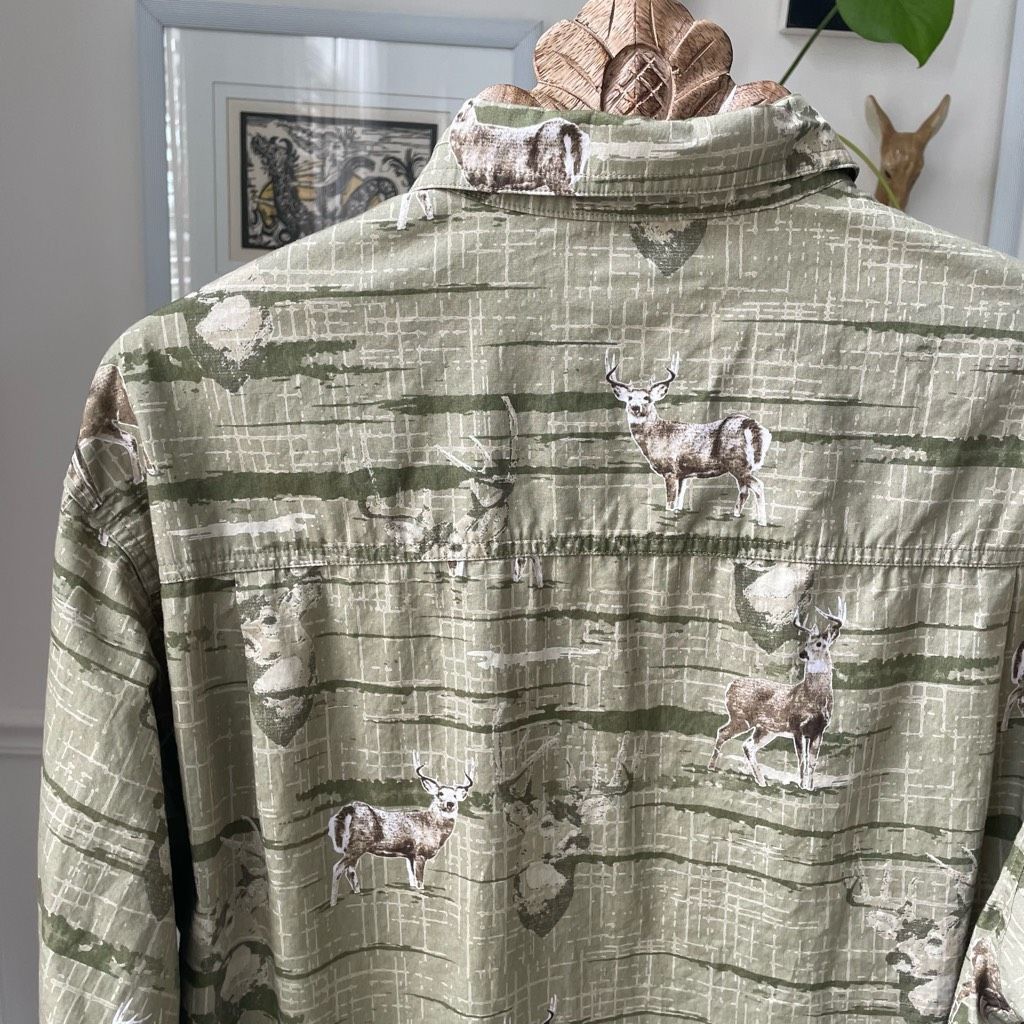 Columbia Columbia River Lodge Deer Hunting Button Down Shirt Tan Men' Size US L / EU 52-54 / 3 - 6 Thumbnail