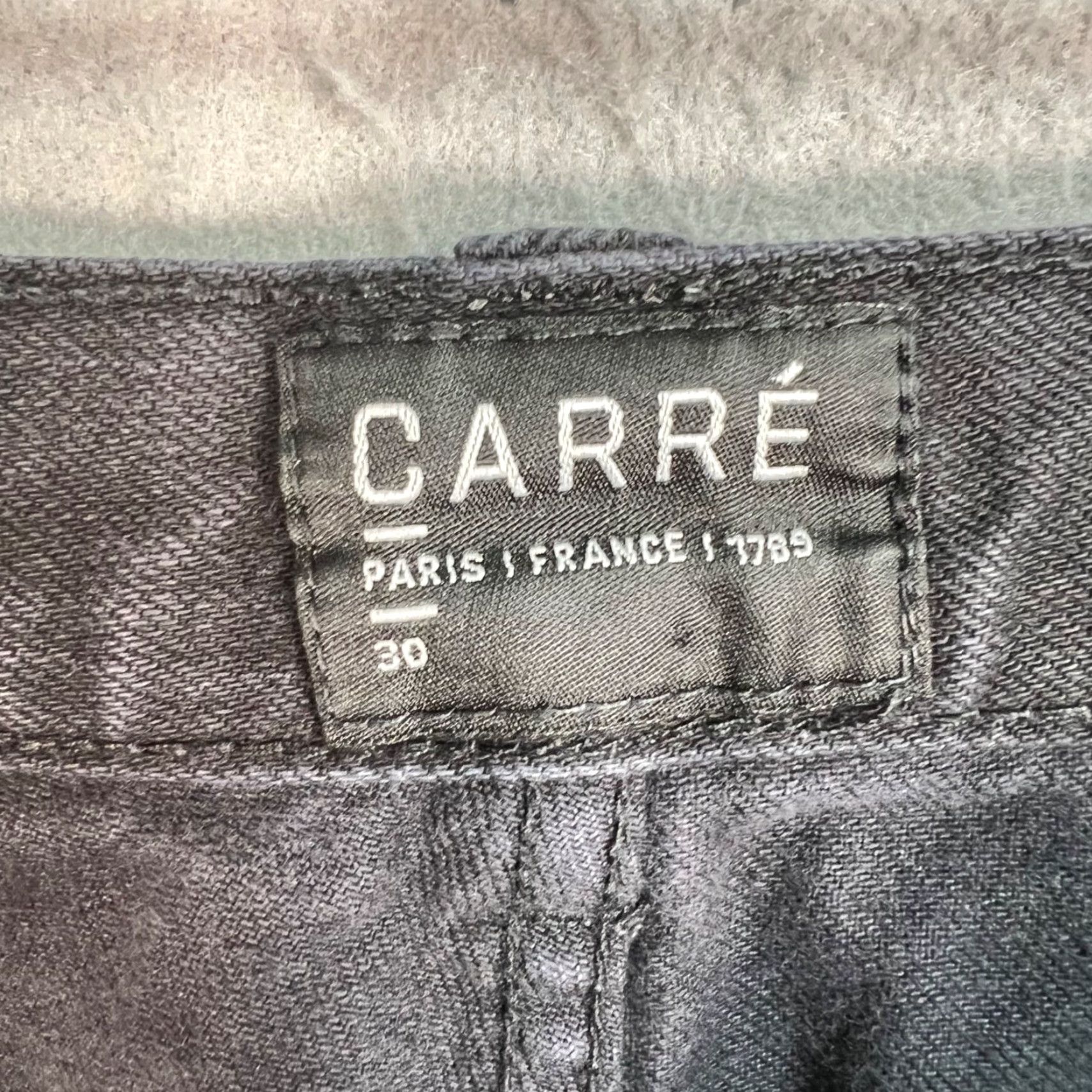 Vintage Carré Mens Slim Fit Size 30 Black Distressed Skinny Jeans Cotton Denim 5-Pocket Size US 30 / EU 46 - 3 Thumbnail