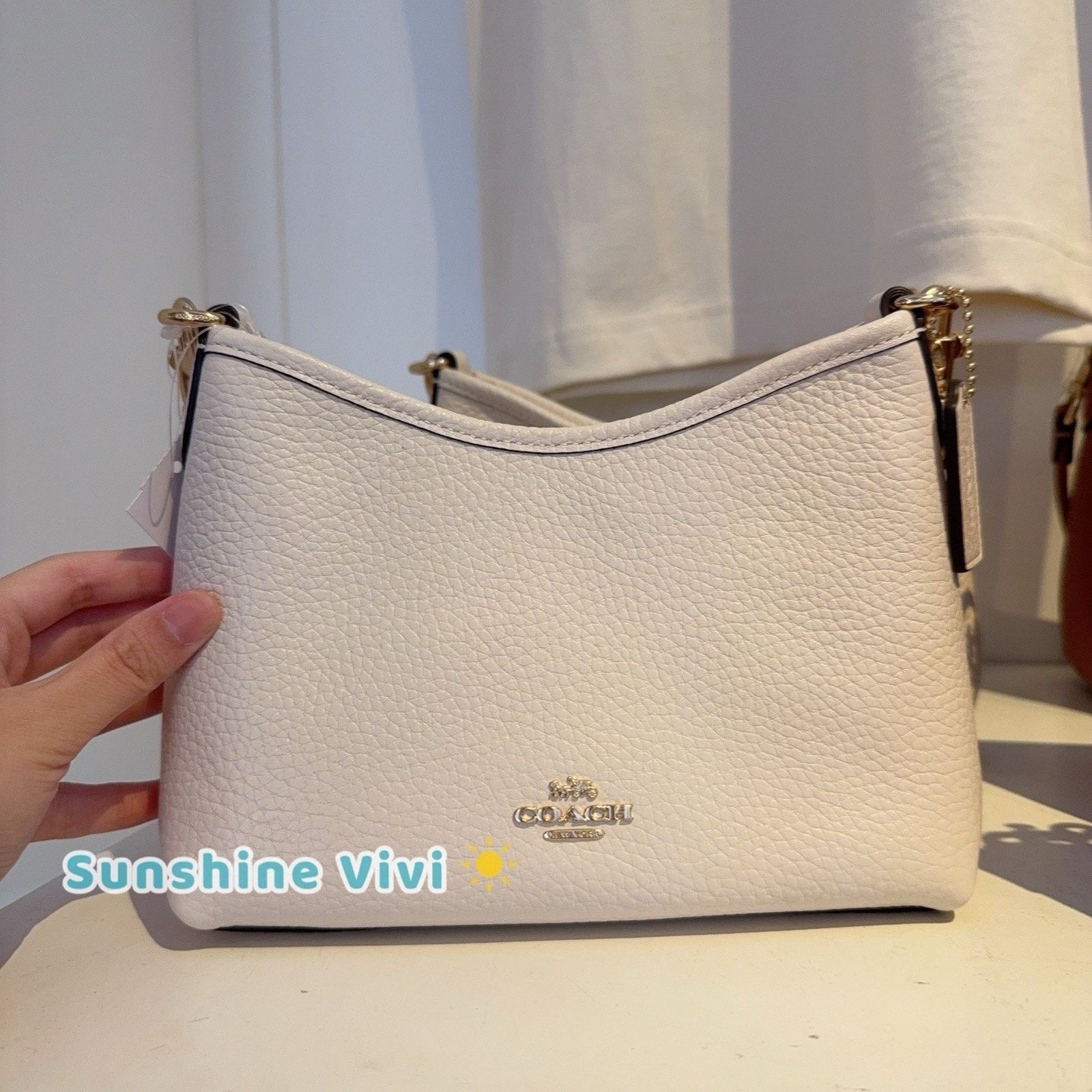 Coach NWT COACH Laurel Small Shoulder Bag Leather CBH16 Gold/Chalk Size ONE SIZE - 2 Thumbnail