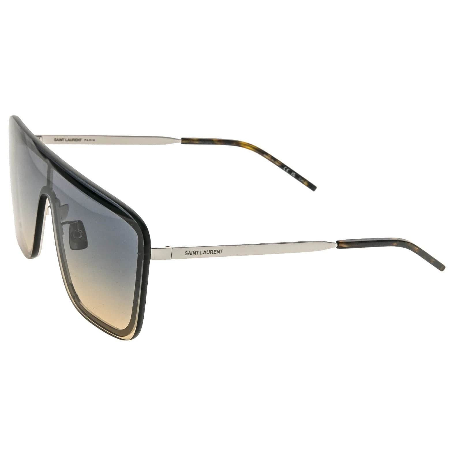 Yves Saint Laurent SAINT LAURENT 364 MASK YSL SL364 009 Blue Unisex Sunglasses Size ONE SIZE - 4 Thumbnail