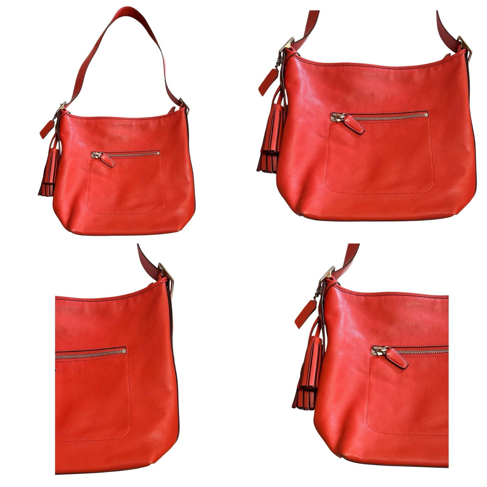 Coach COACH Shoulder Bag Duffle Legacy Leather Orange Purse Tassels 19889 Women's Size ONE SIZE - 10 Thumbnail