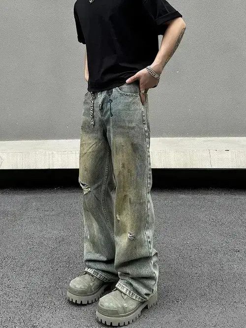 Jean Distressed Blue Denim Jeans Size US 30 / EU 46 - 4 Thumbnail