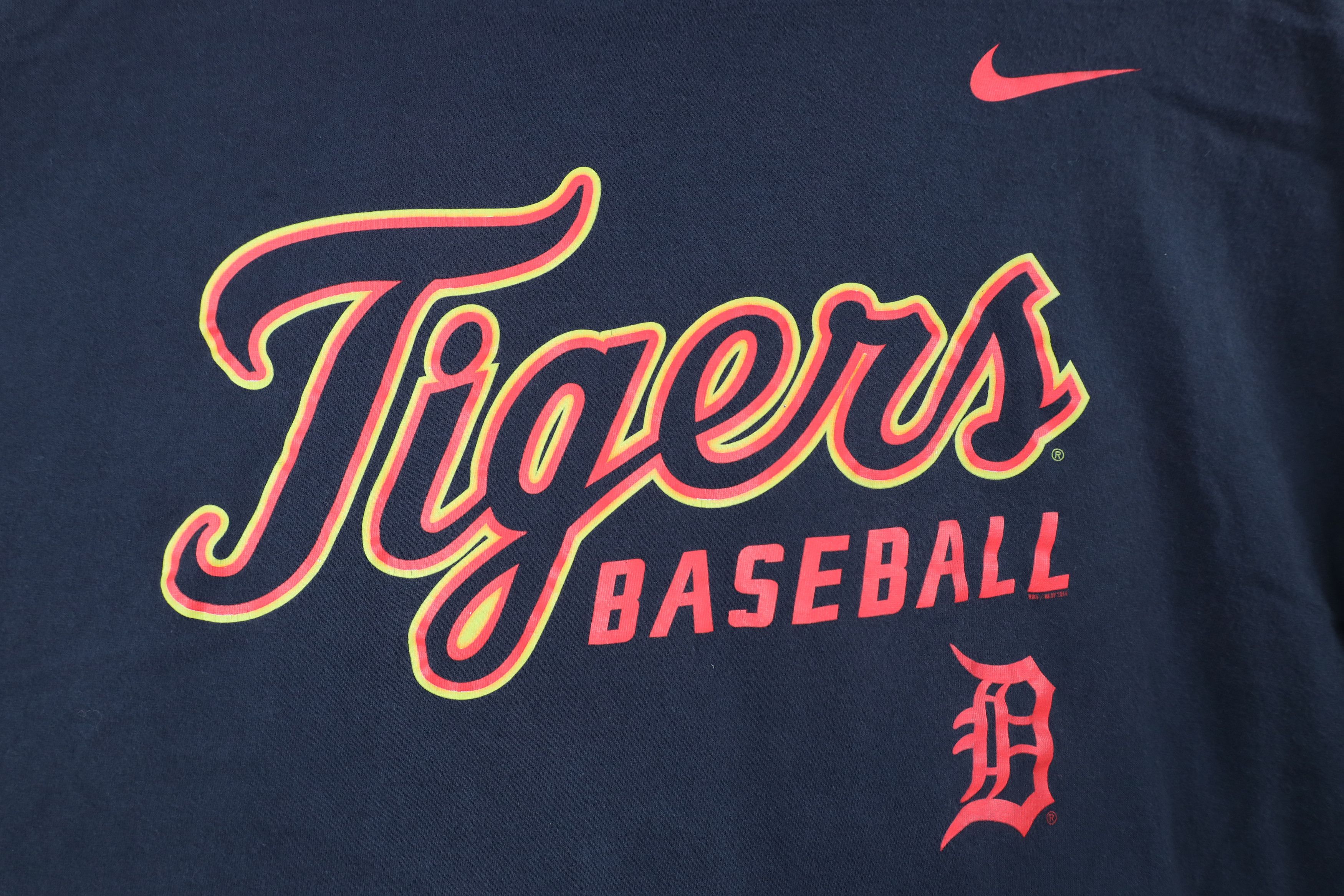 Nike × Vintage Vintage Y2K Nike Spell Out Detroit Tigers Baseball T-Shirt Size US XXL / EU 58 / 5 - 4 Thumbnail