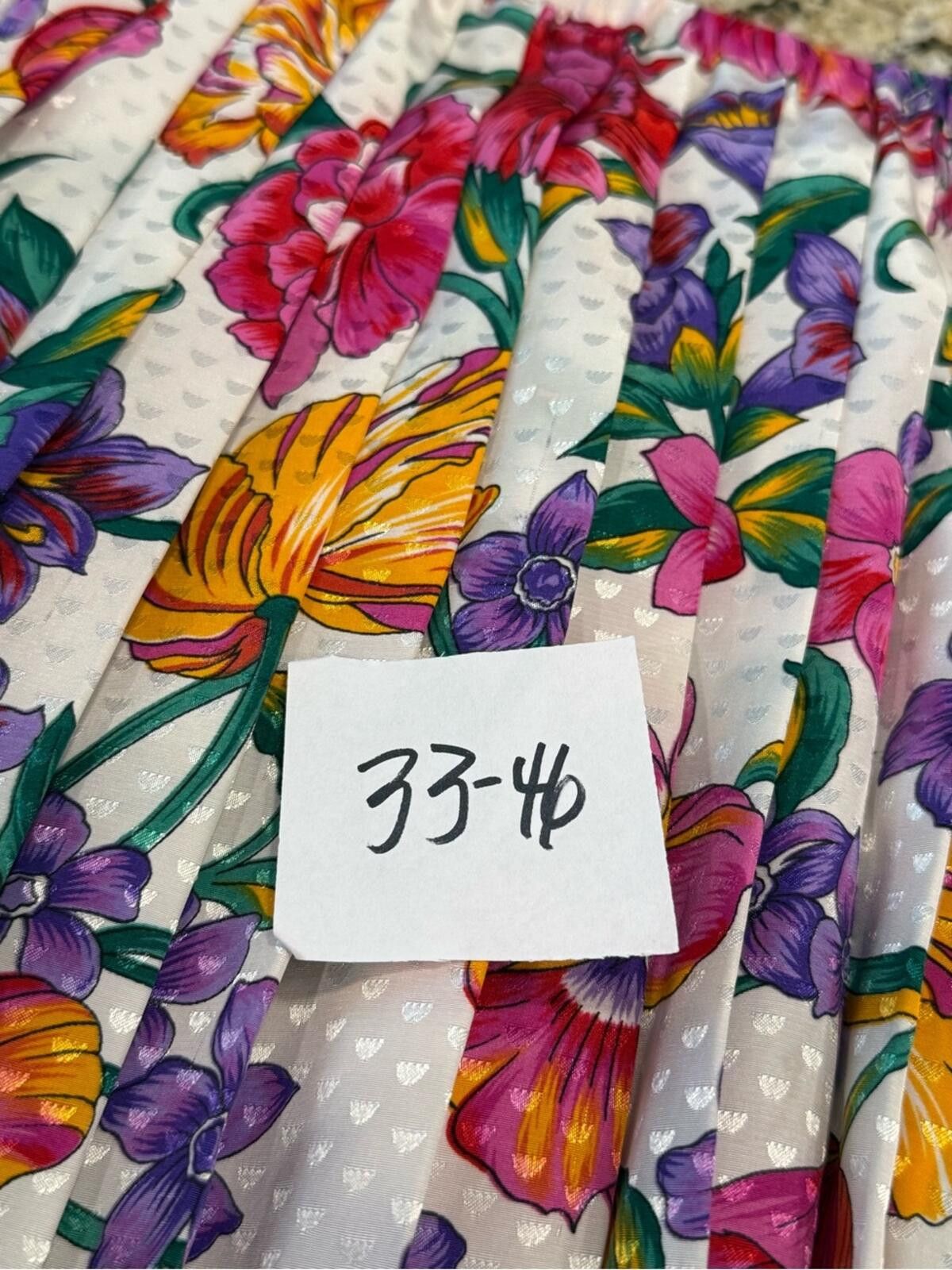 Other Vintage pleated floral skirt dainty white hearts SZ M/L Size 30" / US 8 / IT 44 - 7 Thumbnail