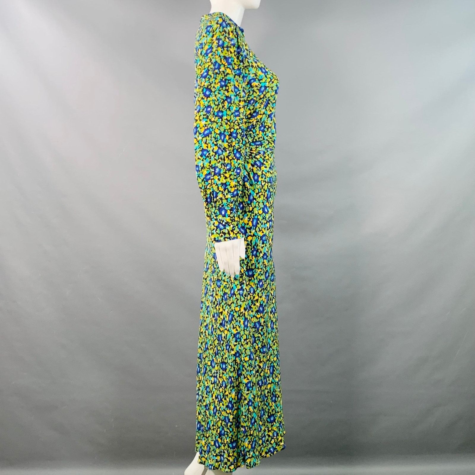 Rails Carmel Black Green Yellow Rayon Blend Floral Cutout Midi Size S / US 4 / IT 40 - 3 Thumbnail
