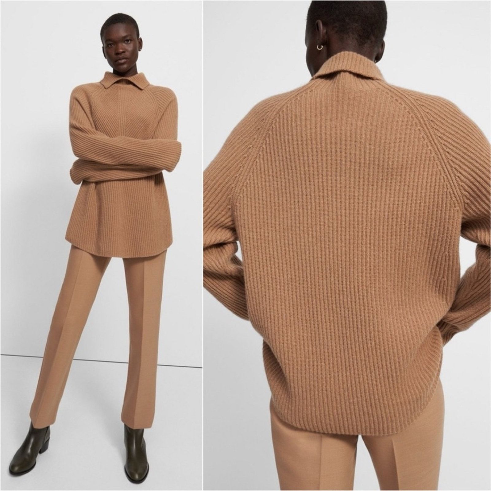 Theory Theory Turtleneck Sweater Cashmere Pullover Knit Raglan Size S / US 4 / IT 40 - 2 Thumbnail
