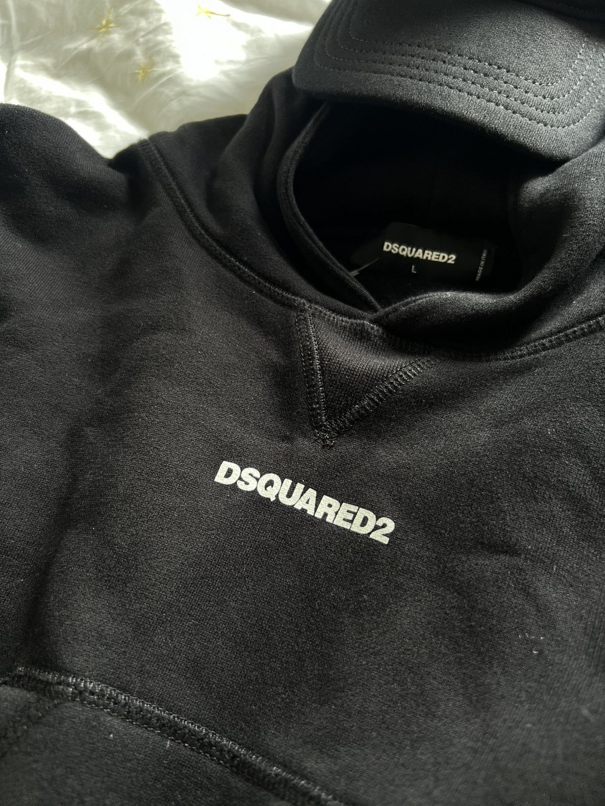 Dsquared2 DSQUARED2 ATTACHED CAP LOGO CROPPED HOODIE WOMEN Size L / US 10 / IT 46 - 9 Thumbnail