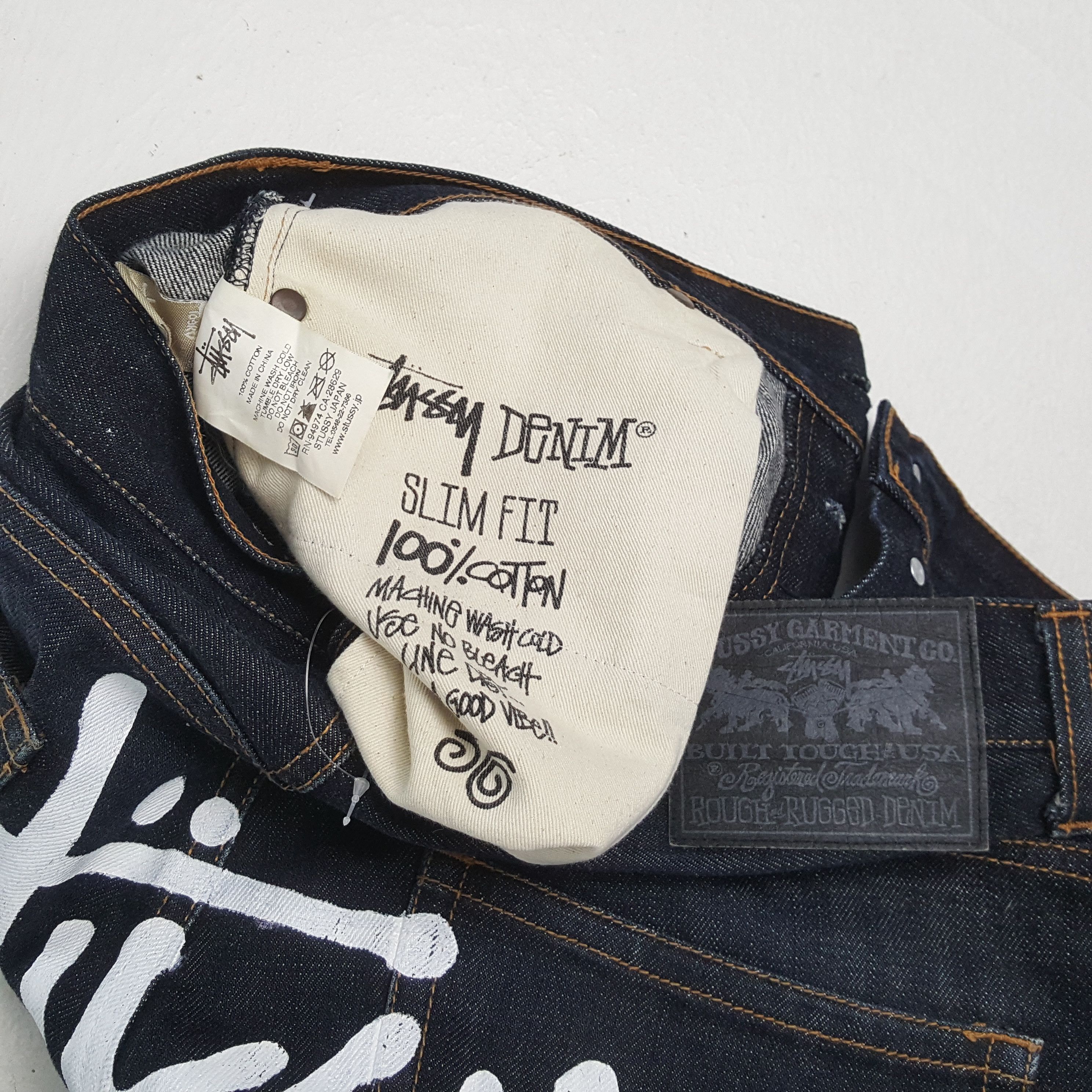 Stussy × Vintage Vintage STUSSY Streetwear Skateboard Style Logo Design Jean Size US 30 / EU 46 - 14 Thumbnail