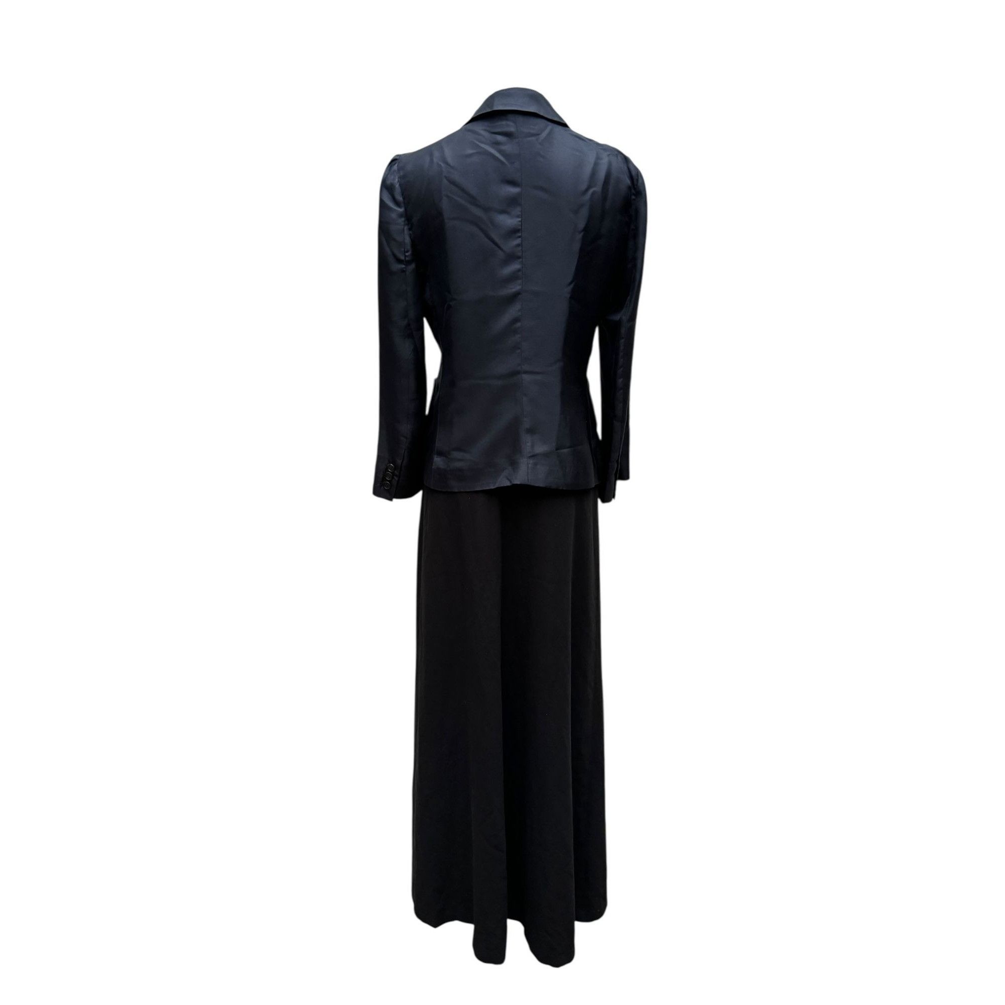Prada Vintage Navy Silk Blazer Jacket Size M / US 6-8 / IT 42-44 - 3 Thumbnail