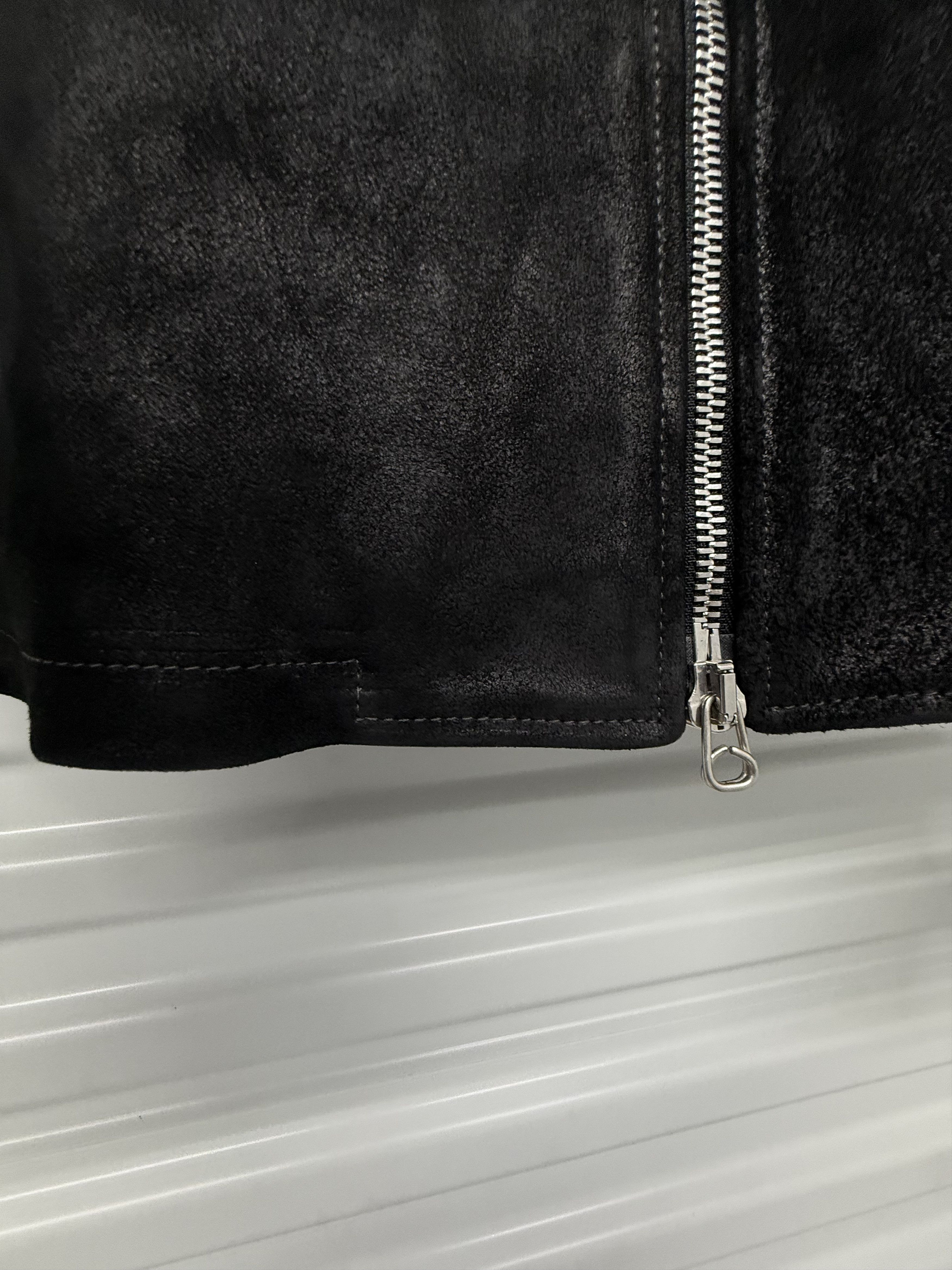 Deepti Cordovan Horse Leather Jacket Membrane Black Size 52 m-l Size US M / EU 48-50 / 2 - 5 Thumbnail