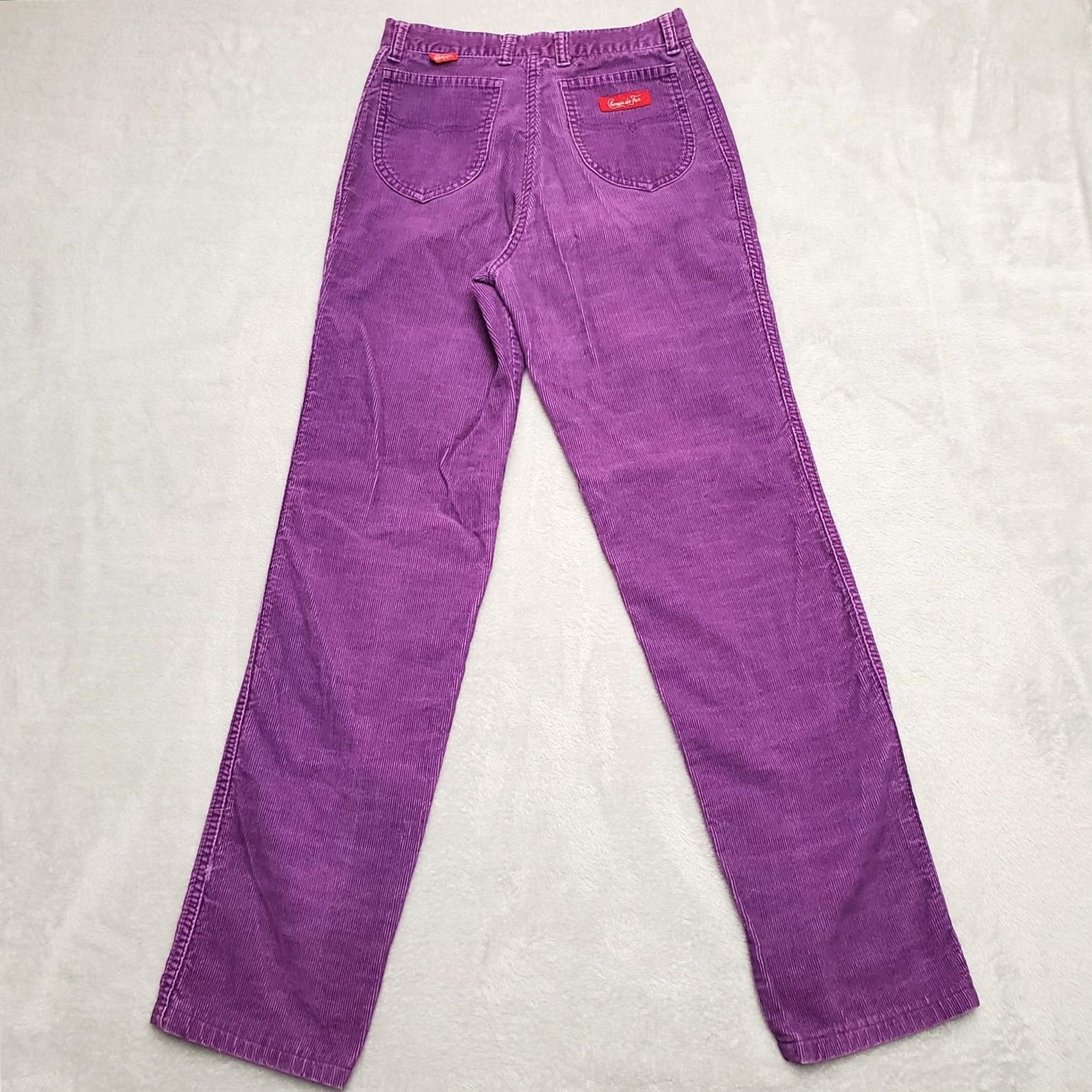 Etro VINTAGE Chemin De Fer Pants Womens 25x30 Purple Corduroy Casual 70s Retro Casual Pants Womens 25 Purple Corduroy 70s USA University Womens Size 42" / US 20 - 4 Thumbnail