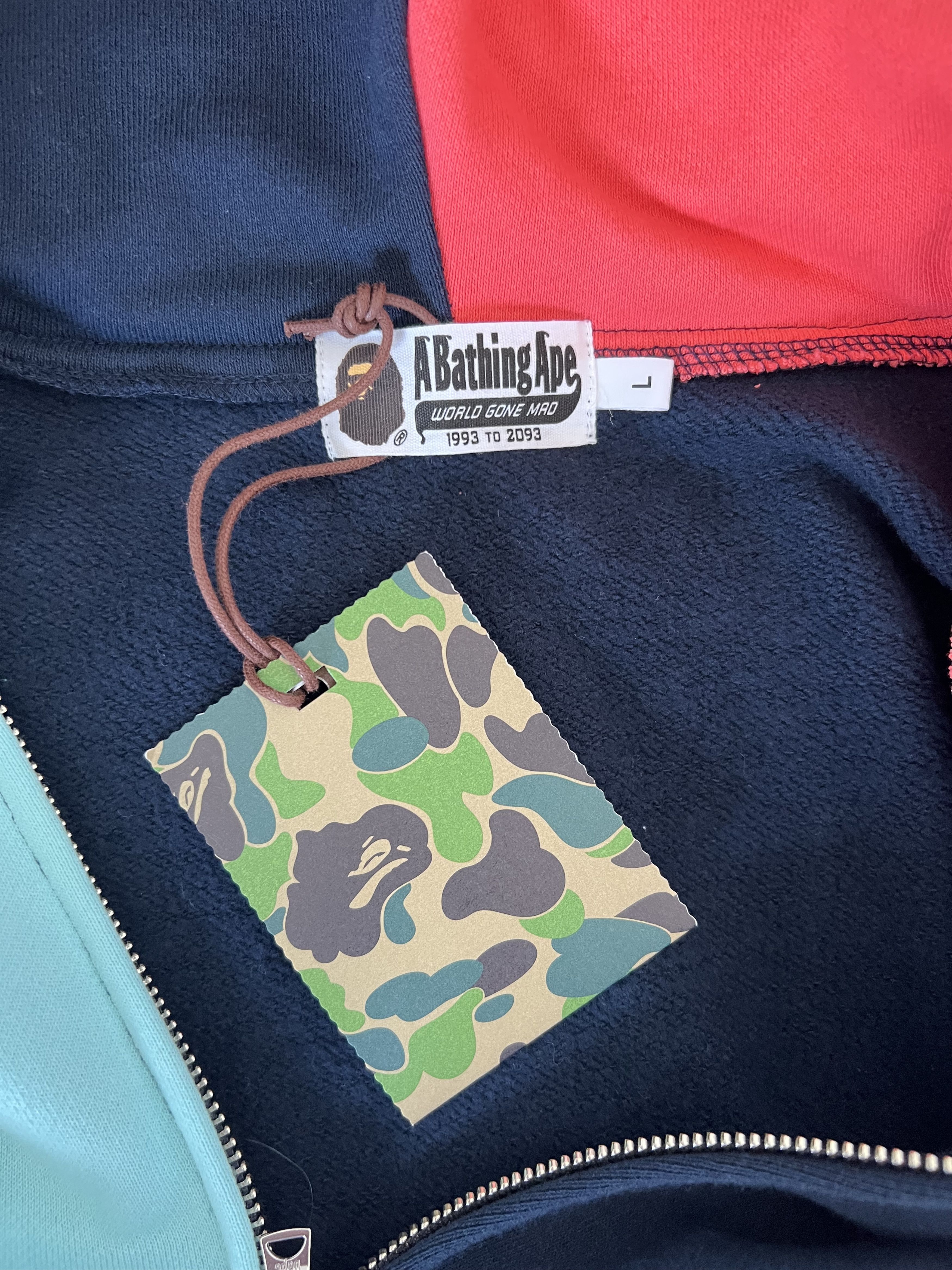 Bape Bape Multi Color Full Zip Shark Hoodie Size US L / EU 52-54 / 3 - 12 Thumbnail