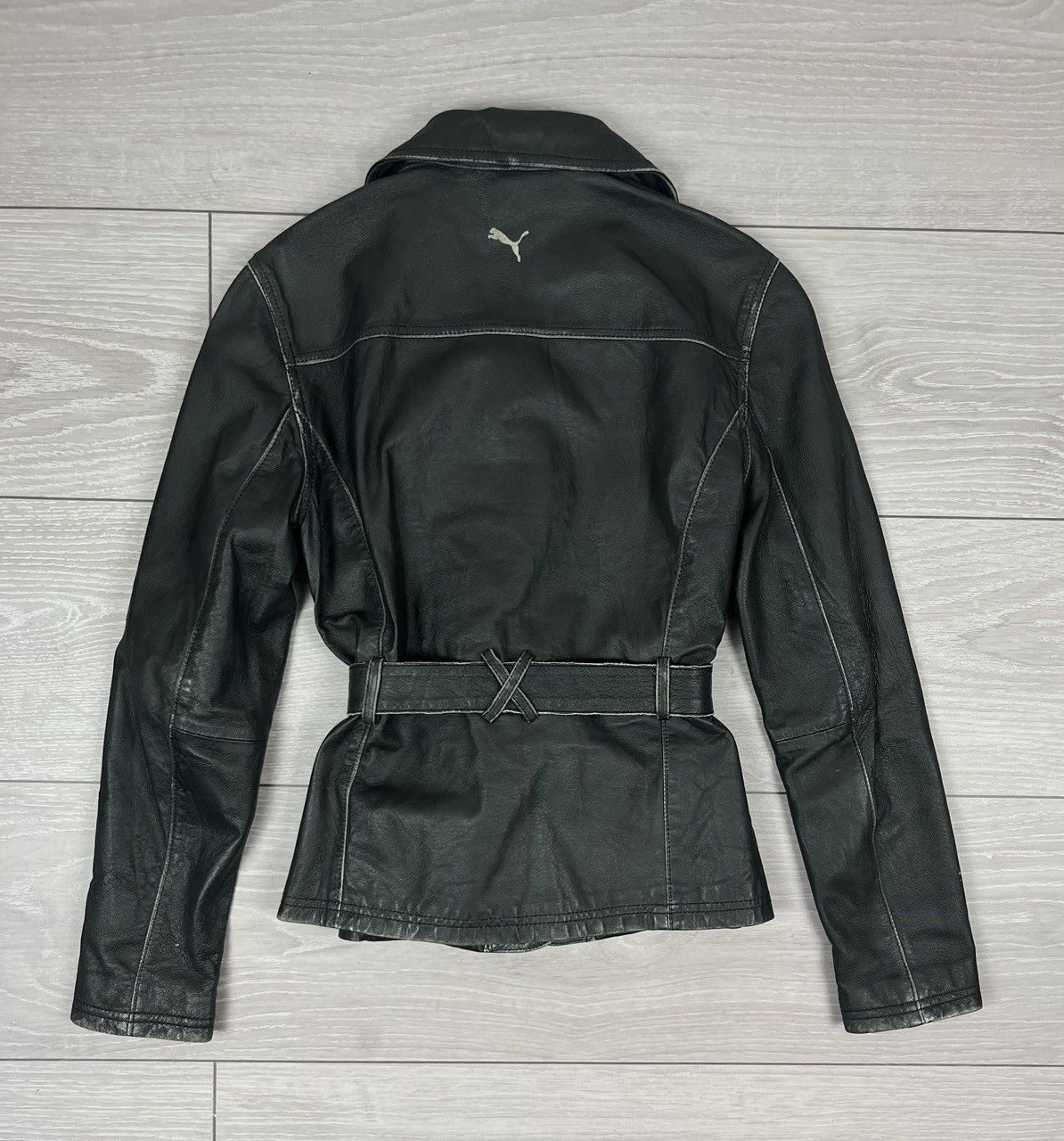Puma Puma Vintage Rare Y2K Black Leather Jacket Size S / US 4 / IT 40 - 12 Thumbnail