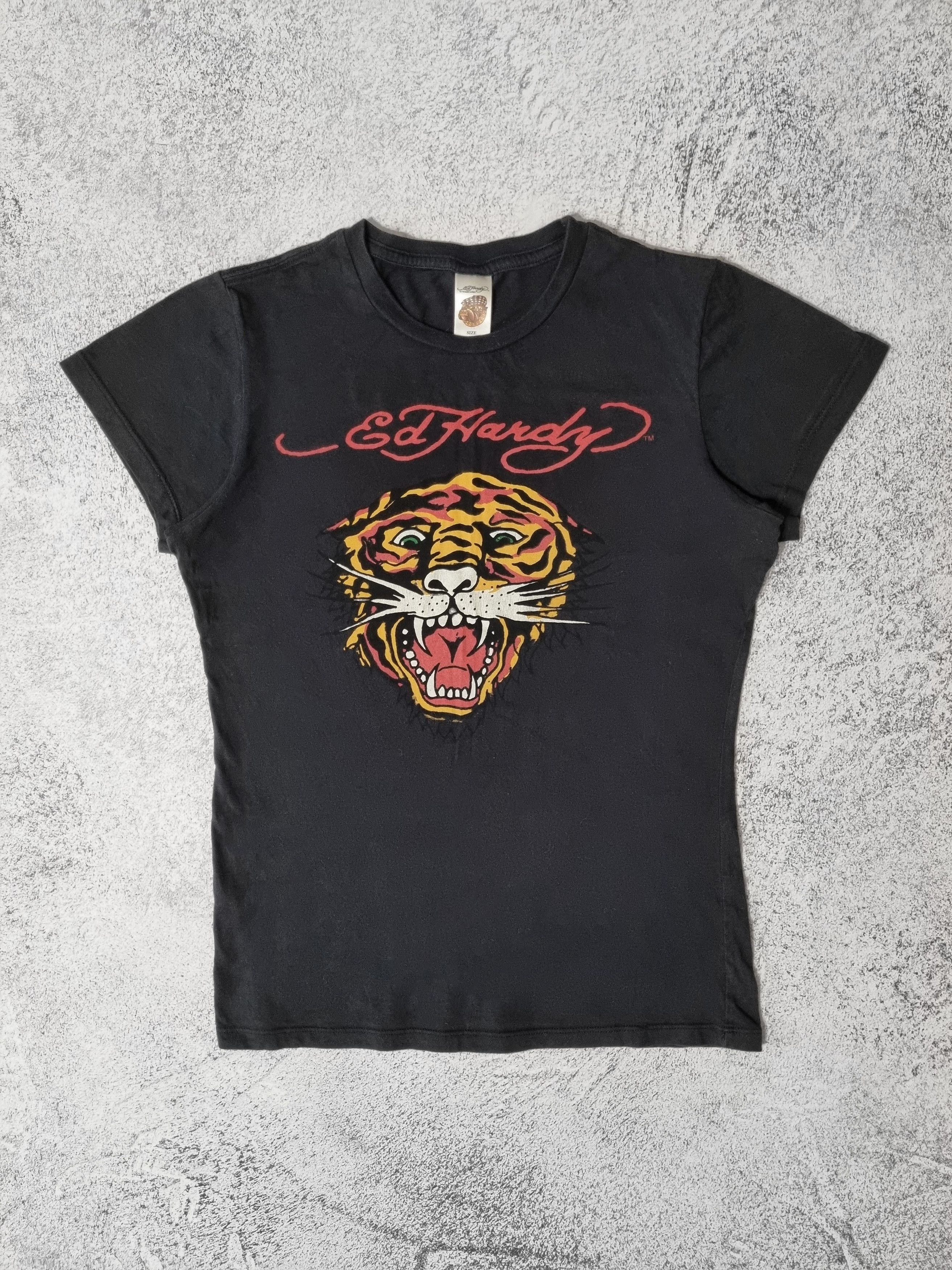 Ed Hardy Vintage Ed Hardy Big Logo Tiger T-Shirt Size M / US 6-8 / IT 42-44 - 1 Thumbnail