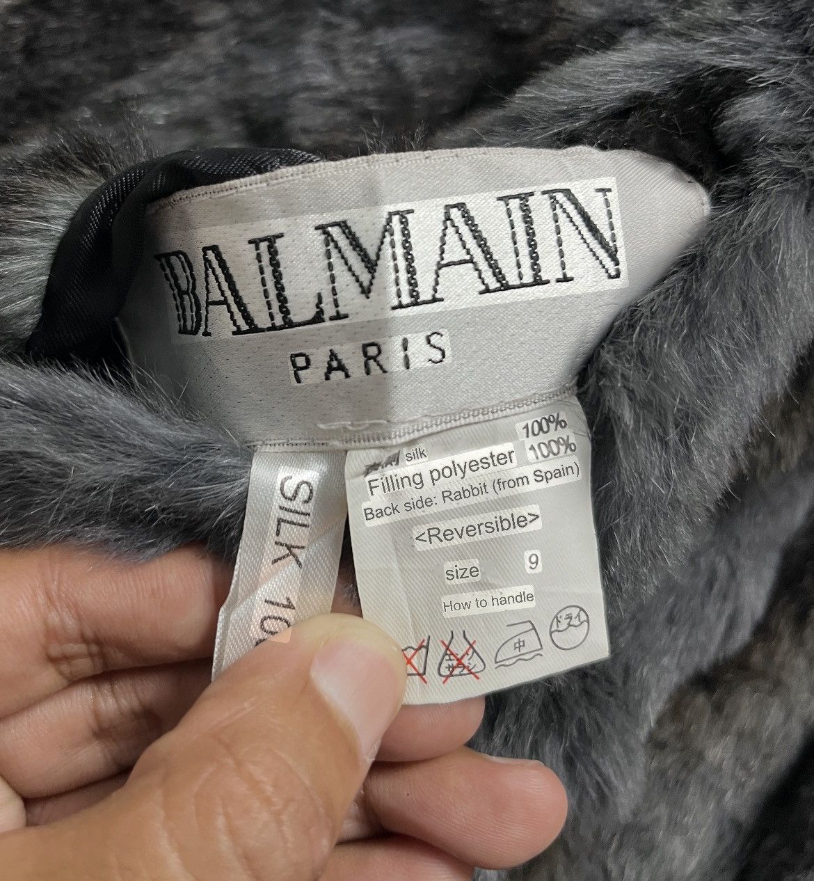 Balmain 🚨ACCEPT OFFER🚨Balmain rabbit fur reversible light jacket Size US L / EU 52-54 / 3 - 5 Thumbnail