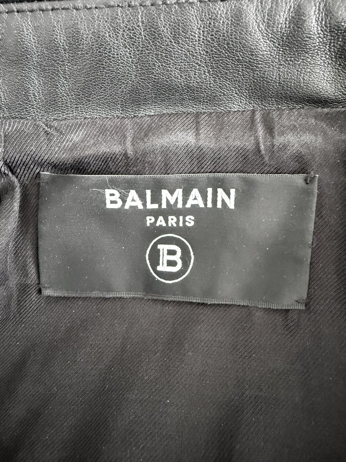 Balmain Balmain black aged leather biker jacket size 48 Size US M / EU 48-50 / 2 - 4 Thumbnail