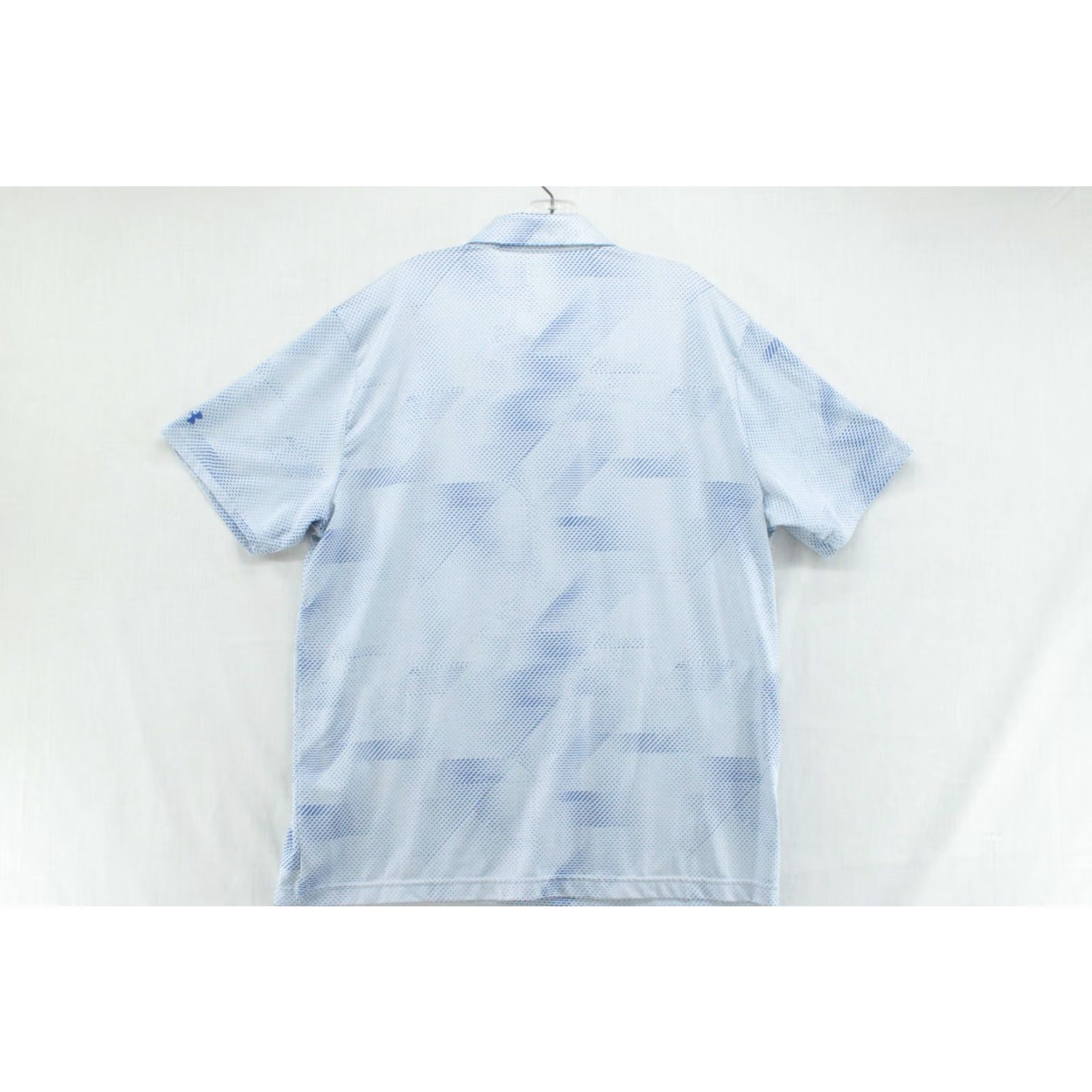 Under Armour VINTAGE Under Armour Shirt Mens XL Blue Geometric Heat Gear Golf Polo Loose Fit Size US XL / EU 56 / 4 - 4 Thumbnail