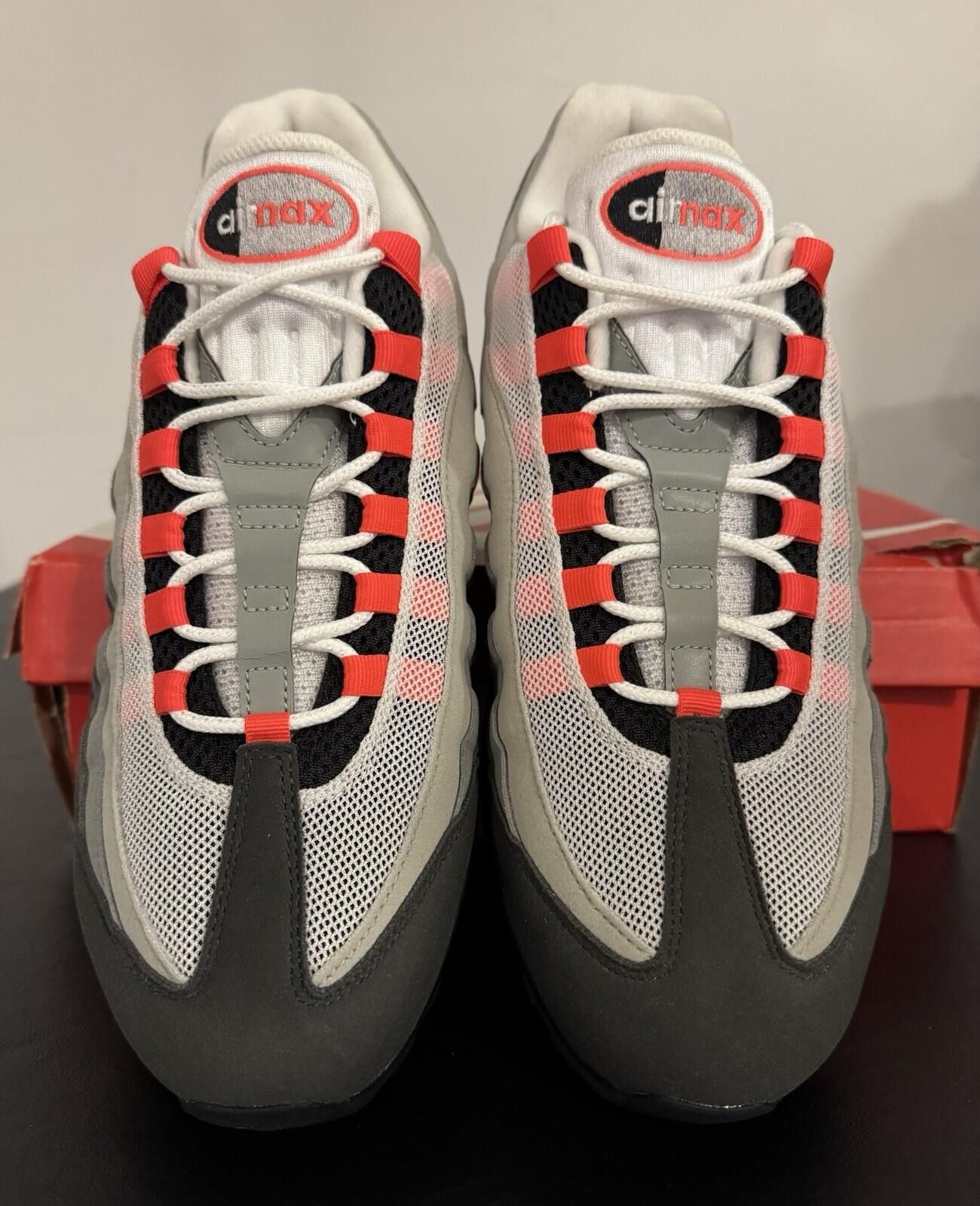 Nike Size 11.5 - Nike Air Max 95 Big Bubble - Solar Red Size US 11.5 / EU 44-45 - 4 Thumbnail