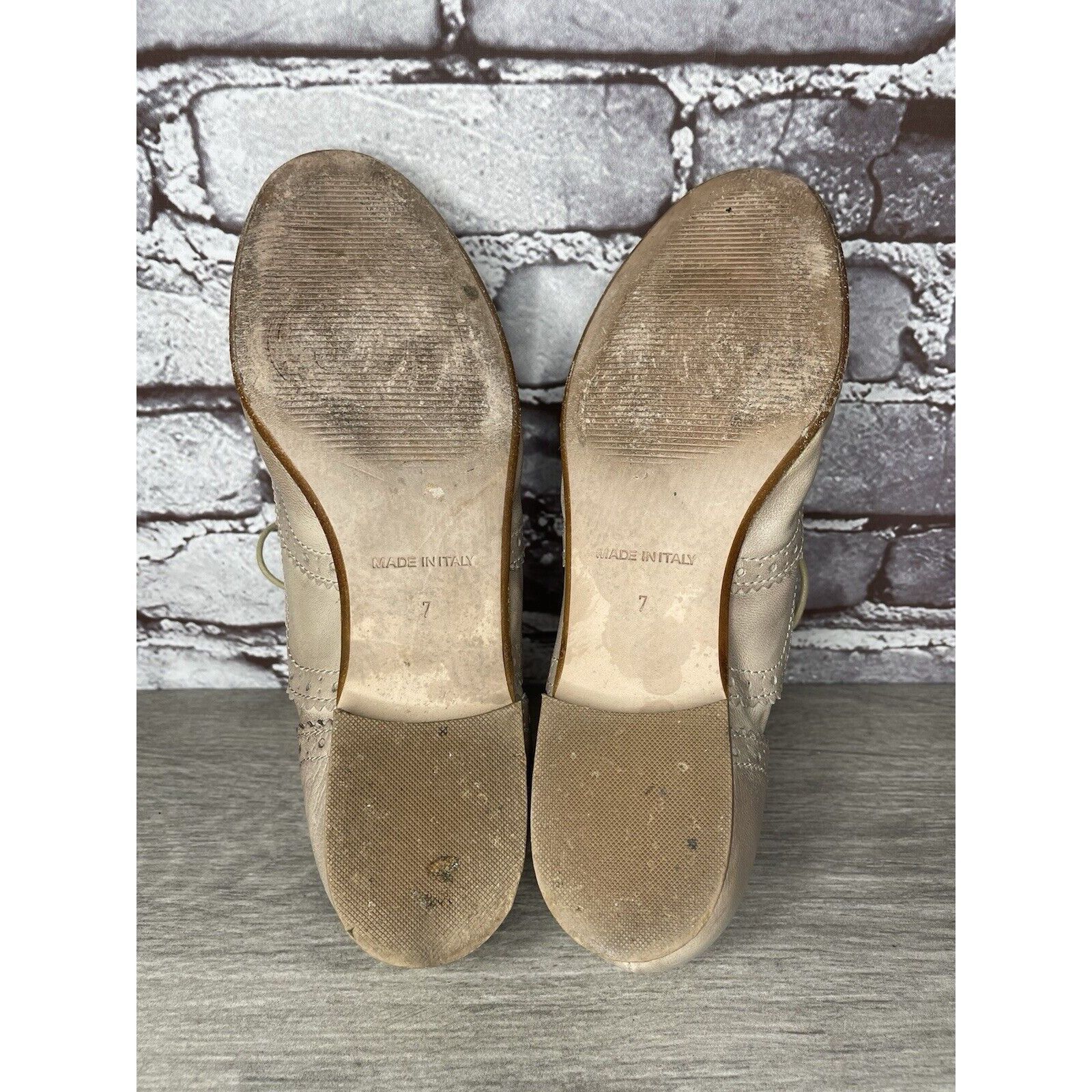Other Garnet Hill Taupe Nude Felisa Soft Oxfords Wing Tip Shoes Wo Size US 7 / IT 37 - 8 Thumbnail