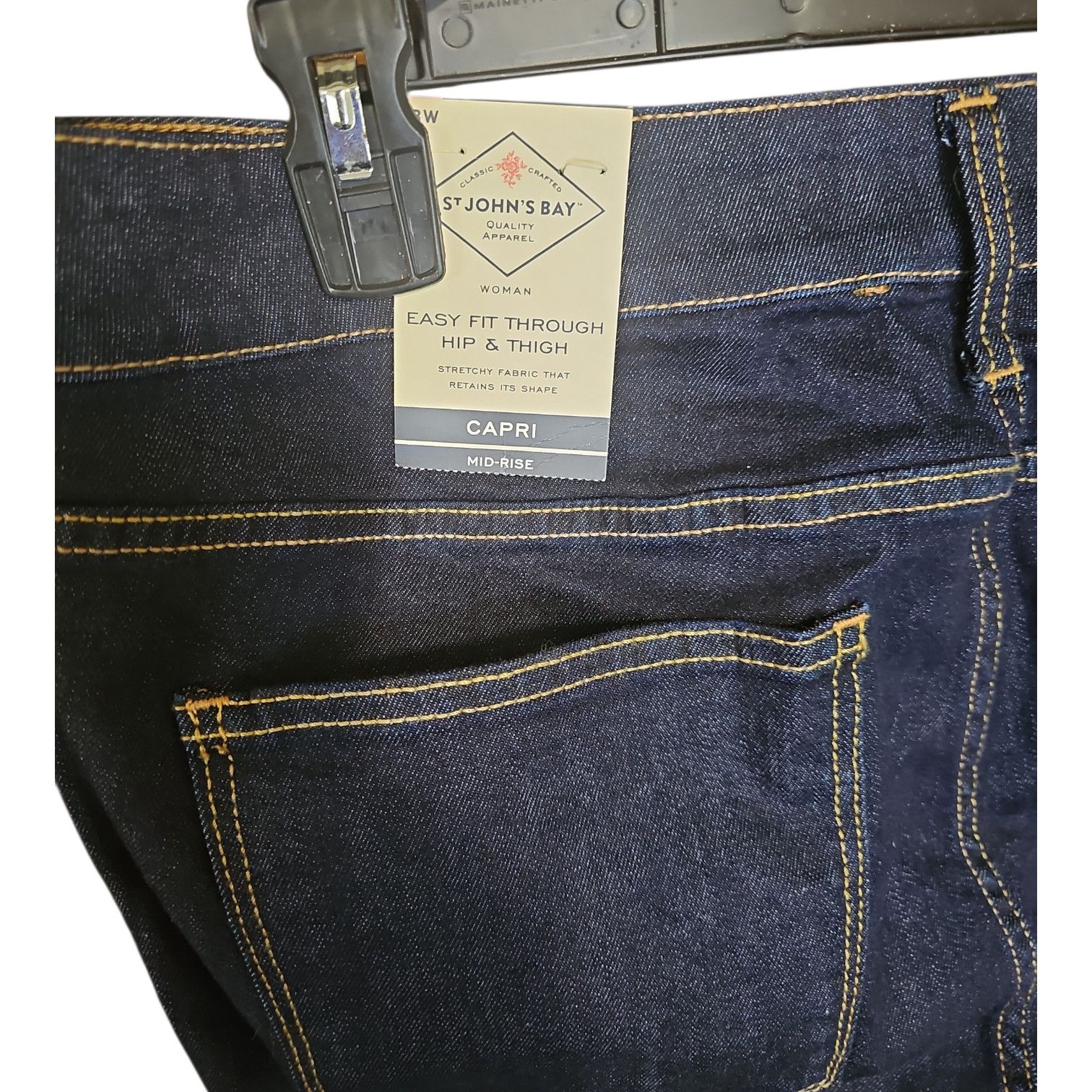 St. Johns Bay St. John's Bay Secretly Slender Capri Jeans 18W Size 41" - 4 Thumbnail