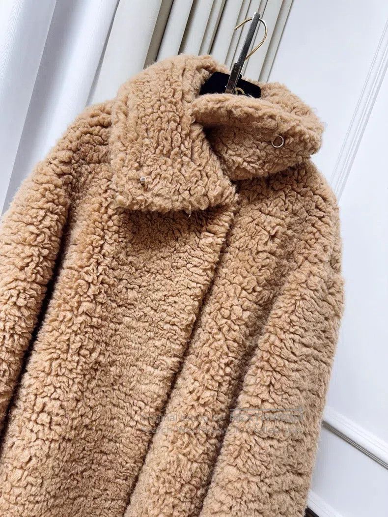 Hermes Hermes Brown Beige Teddy Fur Camel Hair Collar Coat Size XS / US 0-2 / IT 36-38 - 7 Thumbnail