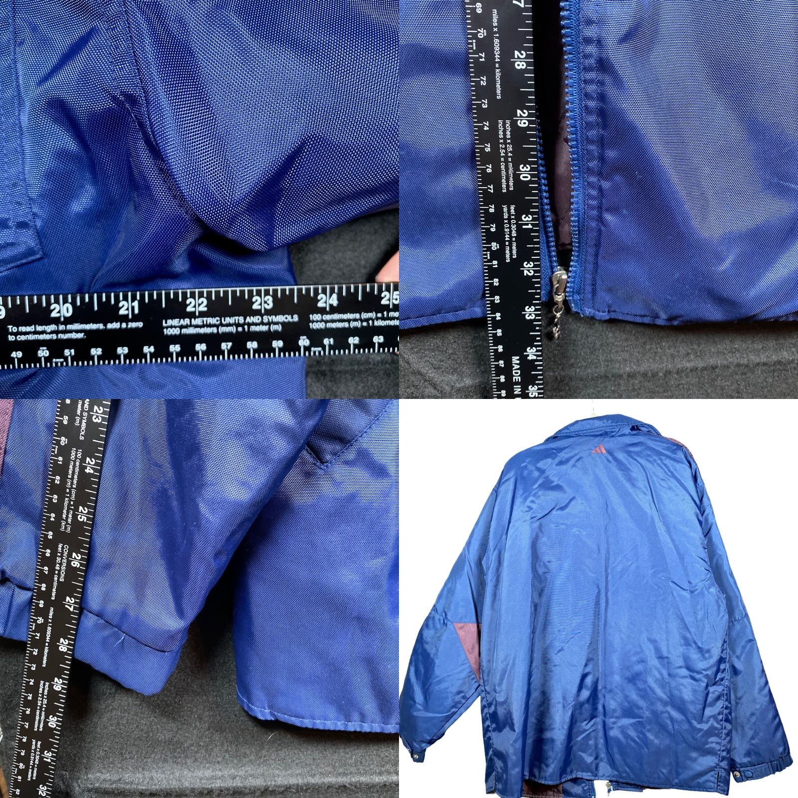 Adidas VINTAGE Adidas Mens Jacket Blue Purple Track Quilted Full Zip XL Windbreaker Size US XL / EU 56 / 4 - 8 Thumbnail