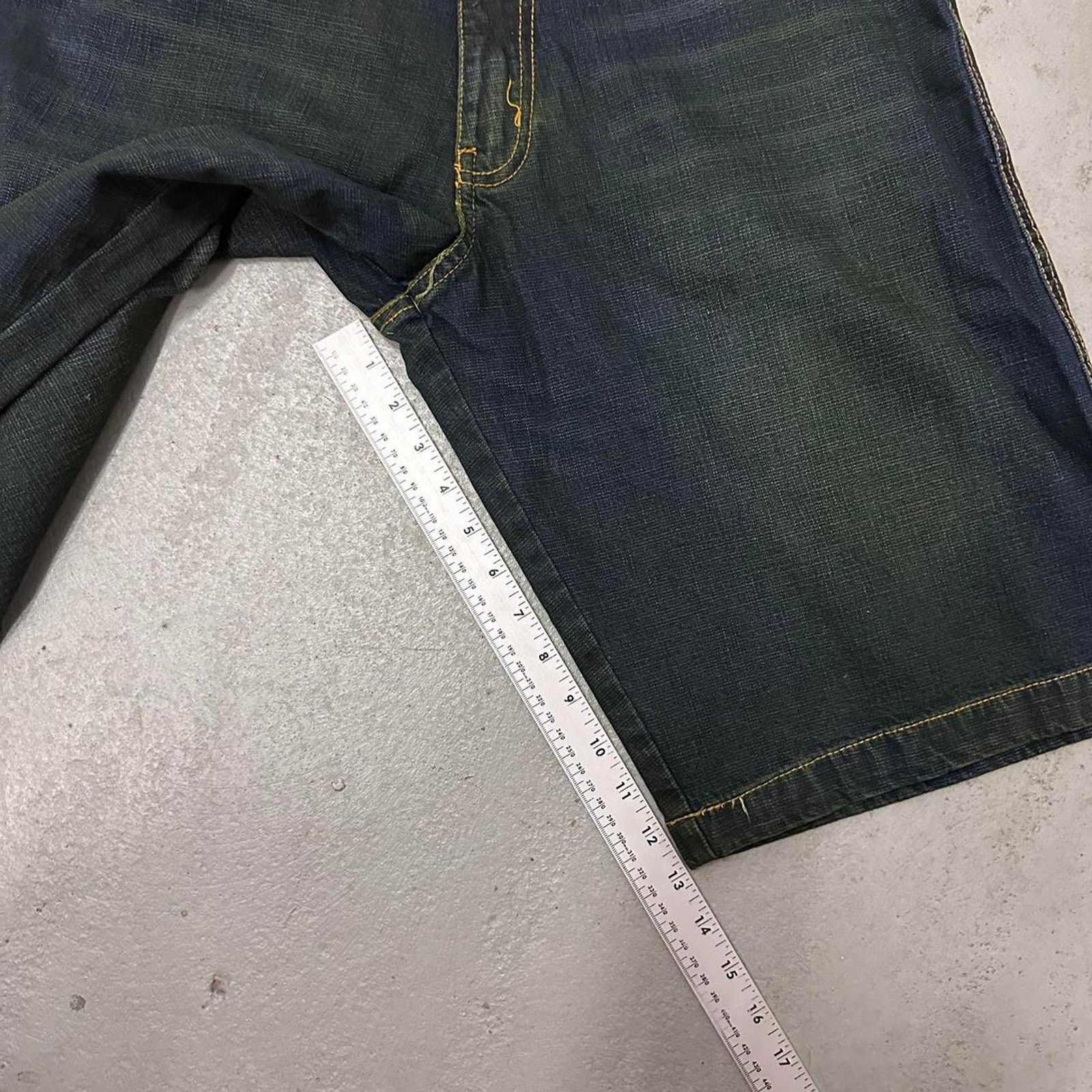 Other Vintage Baggy Y2k Urban Wide Leg Denim Shorts Blue Yellow 34 Size US 34 / EU 50 - 6 Thumbnail