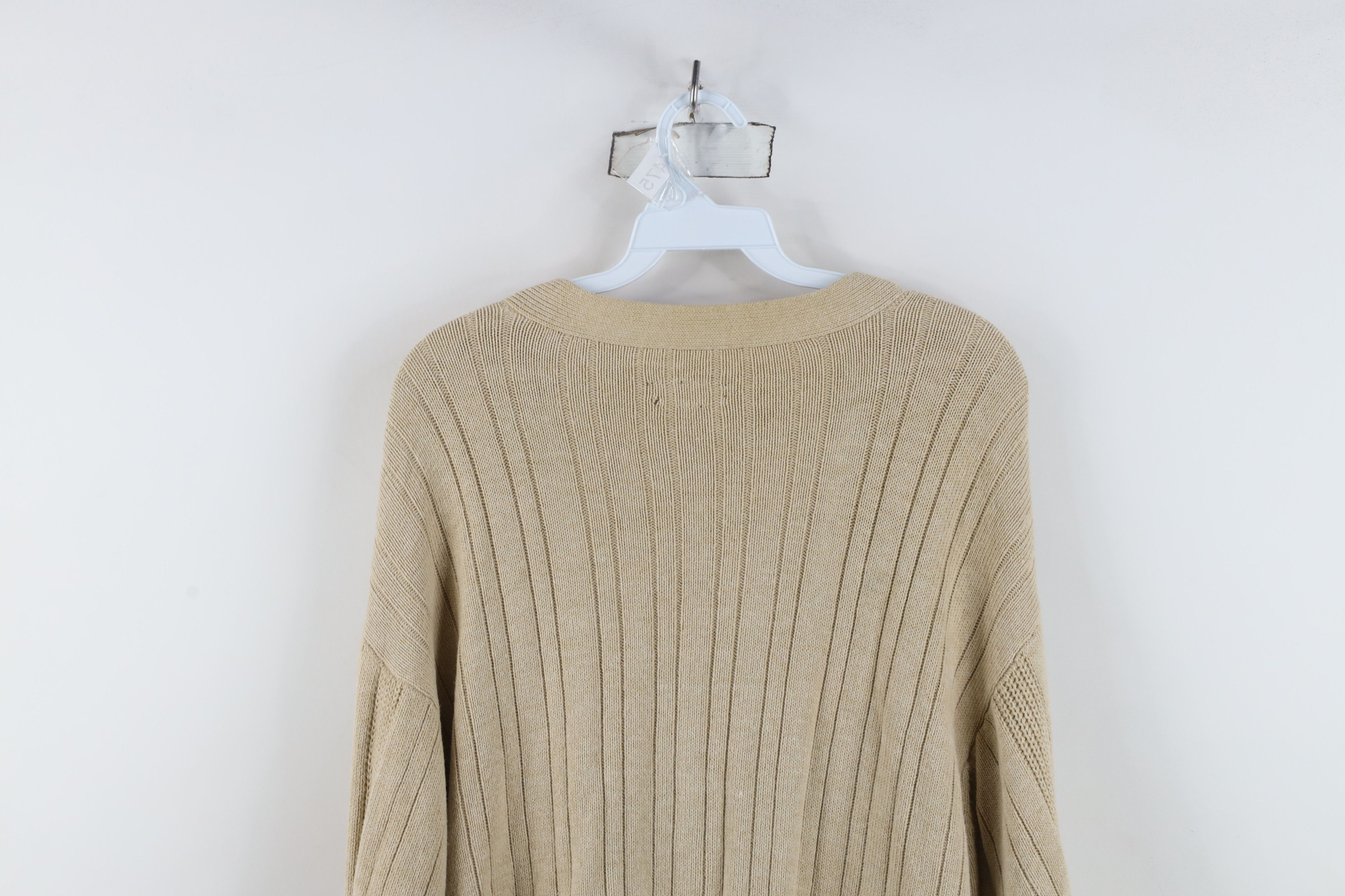 Vintage Vintage 90s Streetwear Chunky Cable Knit Cardigan Sweater Size US XL / EU 56 / 4 - 14 Thumbnail