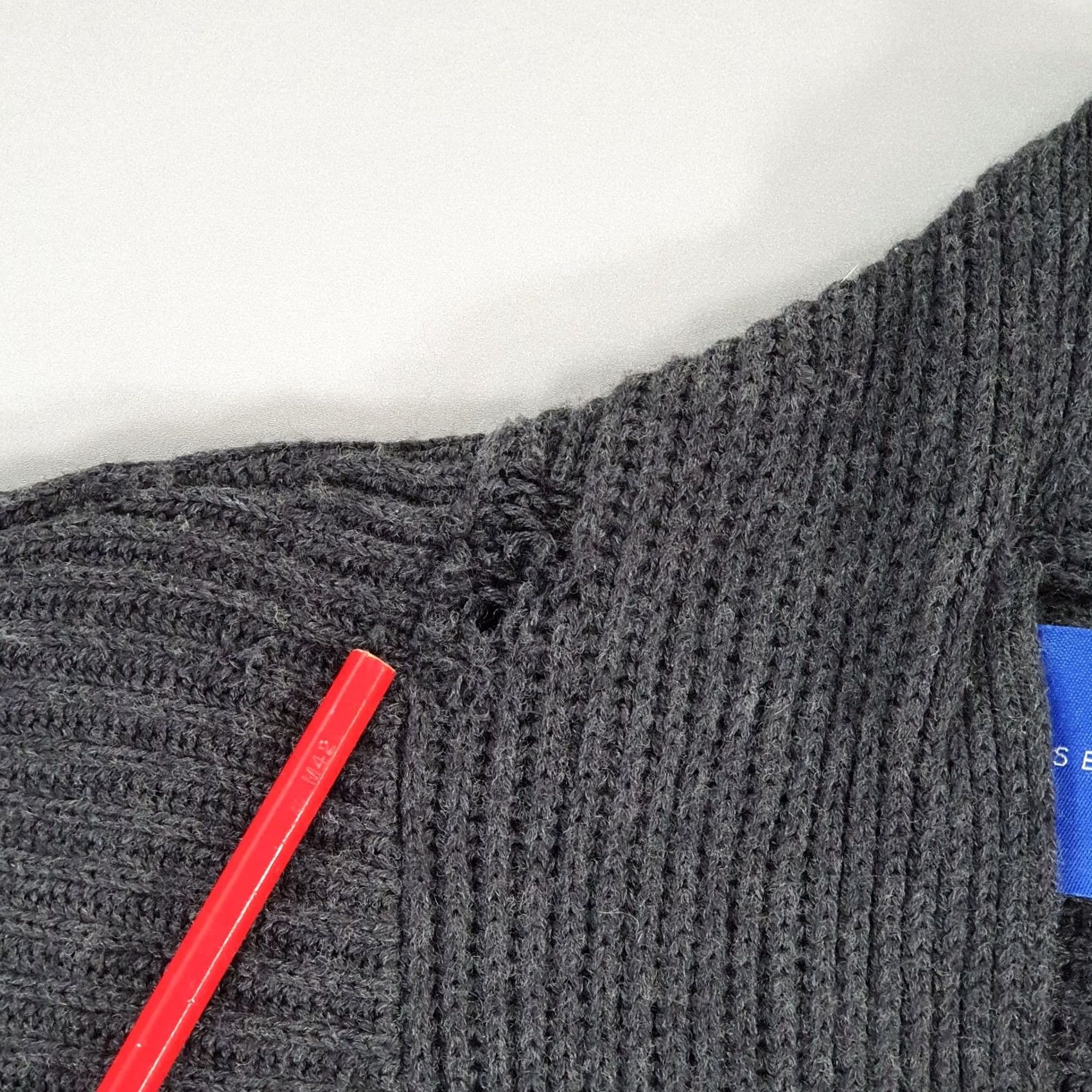 Vintage Winser London Womens Cardigan Grey Small 100% Merino Wool Knit Long Line Jumper V-Neck Casual Autumn Winter Womens Size S / US 4 / IT 40 - 7 Thumbnail
