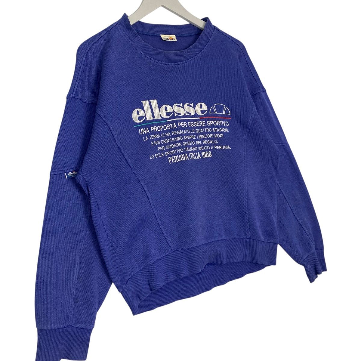 Vintage Vintage Ellesse Big Logo Crewneck Sweatshirt Blue Size M Size US M / EU 48-50 / 2 - 3 Thumbnail
