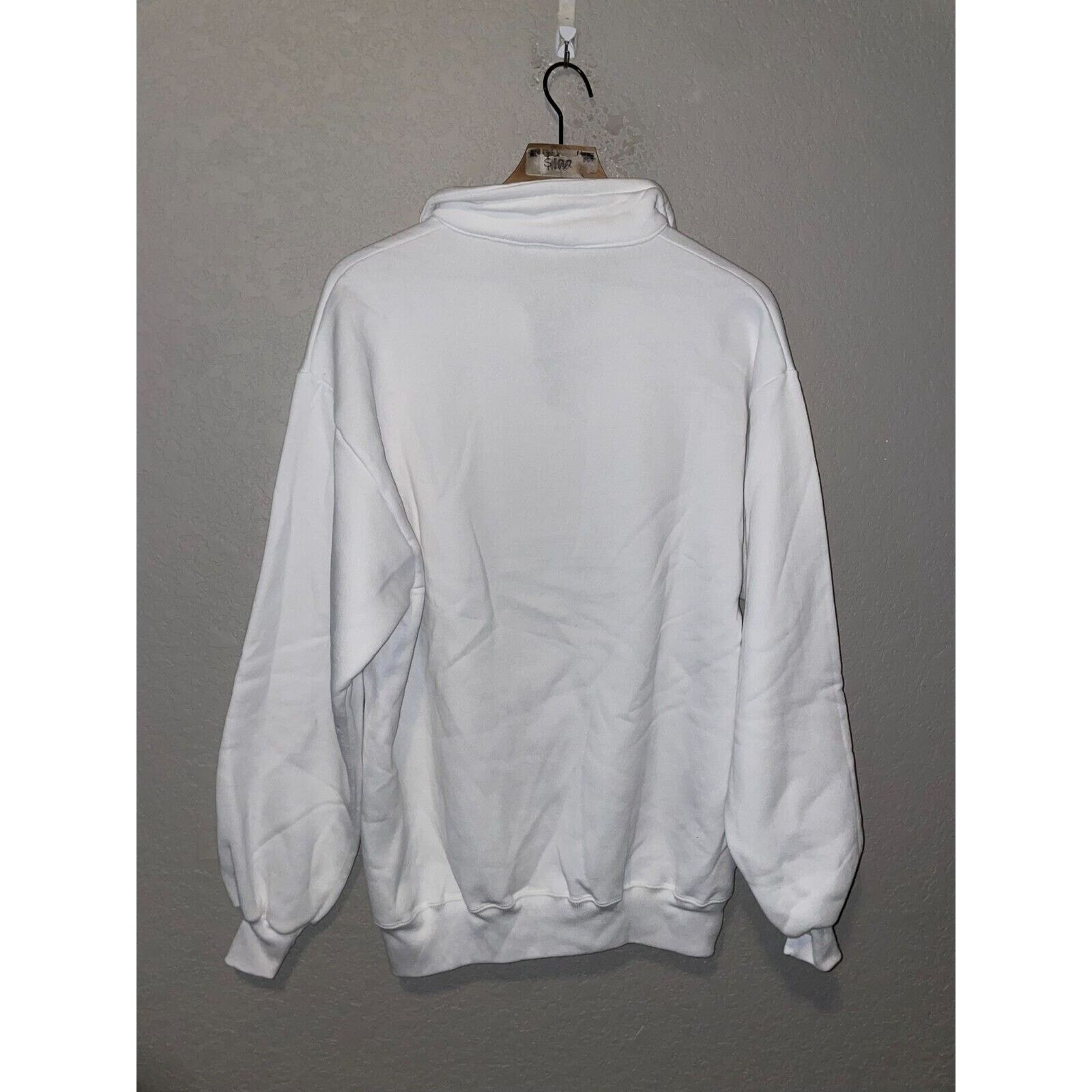 Jerzees Vintage Steamboat Sweatshirt 1/4 Zip White Crewneck L Size US L / EU 52-54 / 3 - 9 Thumbnail