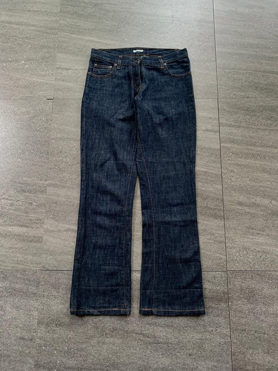 Miu Miu 2000s Flared Indigo Denim Jeans Size 27" / US 4 / IT 40 - 1 Thumbnail