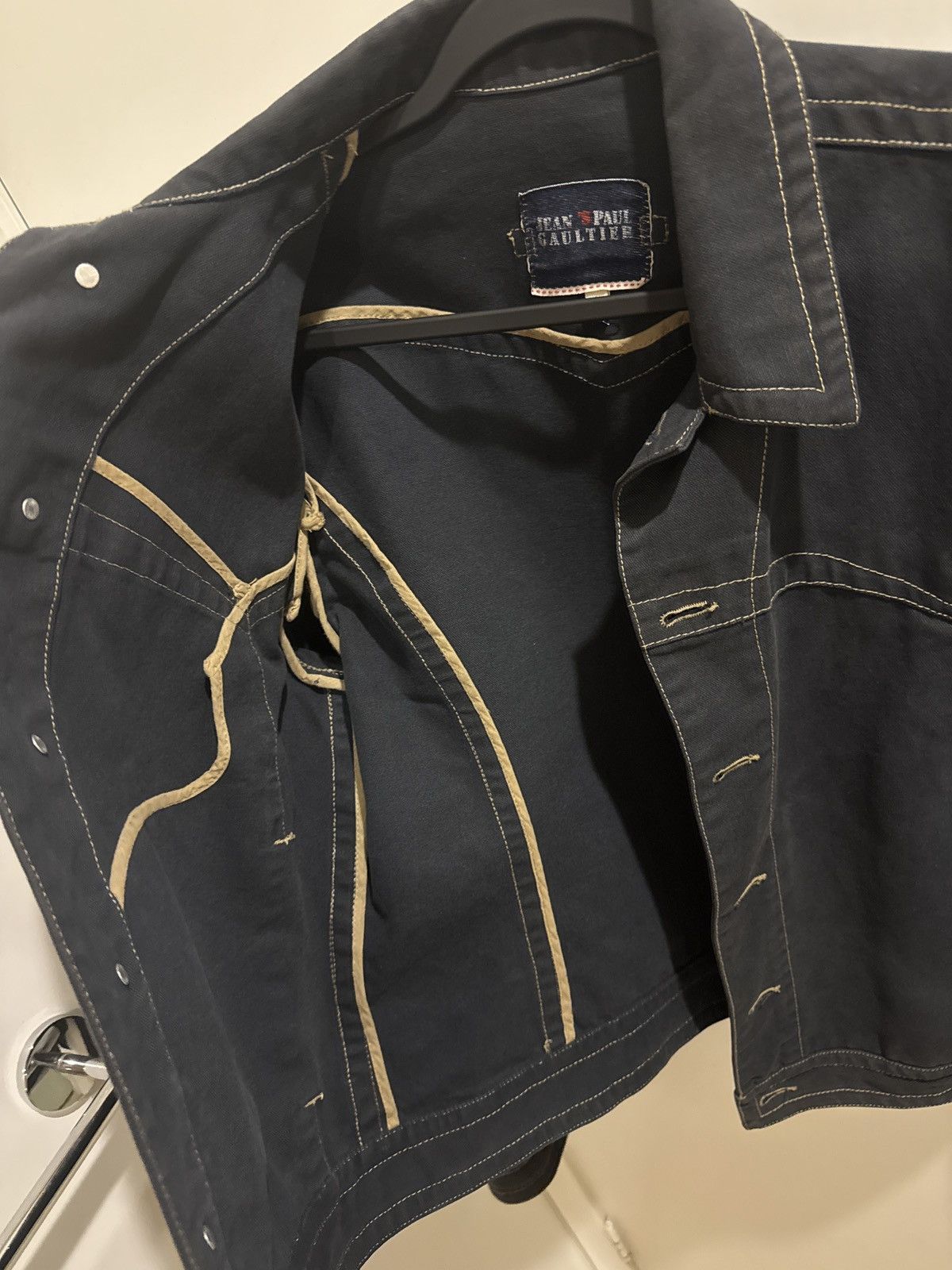 ジャケット・アウター Jean Paul GAULTIER denim jacket archive Jean Paul Gaultier Denim Jacket With Lacing And Elbow
