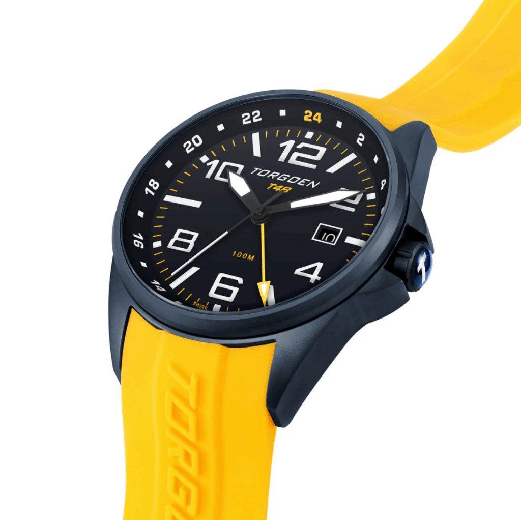 Other New Torgoen TN-1316 T48 Yellow Navy 44mm Silicone Strap Wat Size ONE SIZE - 7 Thumbnail