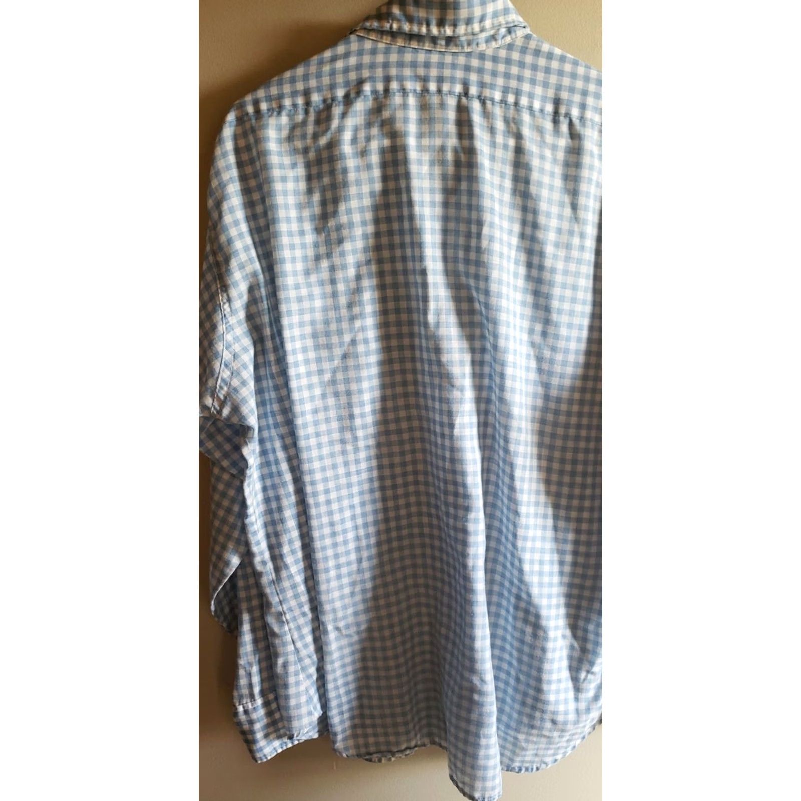 Levi's VINTAGE Levi’s Button-Down Shirt Blue White Check Cotton XL Long Sleeve Casual Workwear Mens Reg Size US XL / EU 56 / 4 - 7 Thumbnail